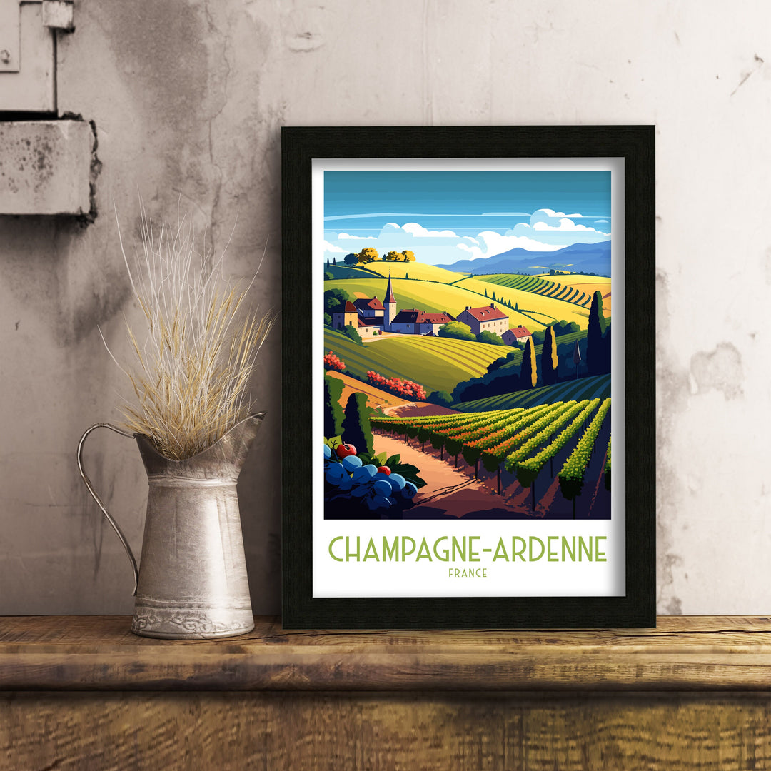 Champagne Ardenne Travel Poster Champagne Ardenne