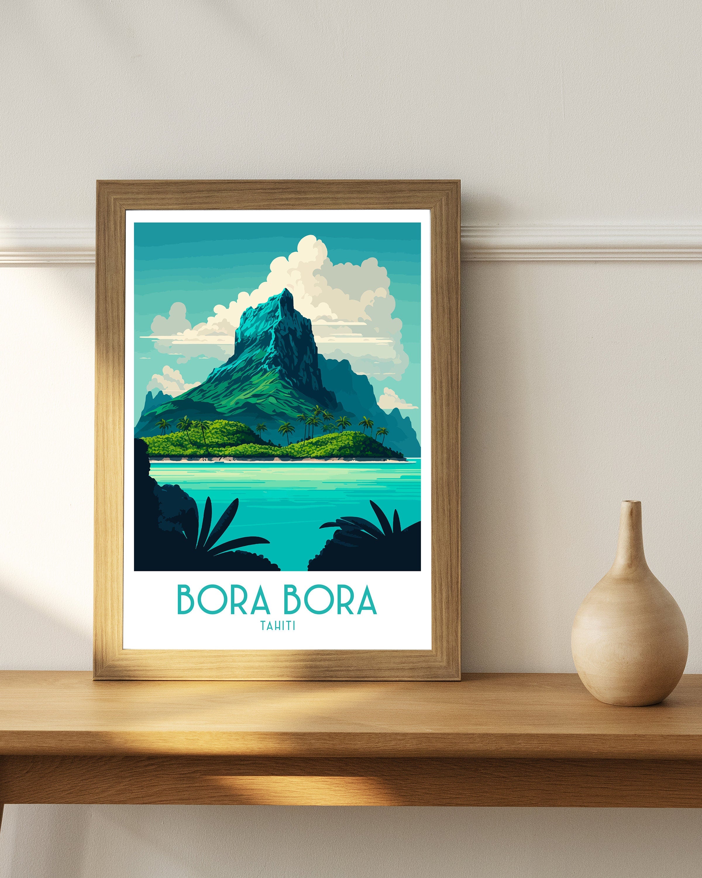 Bora Bora Travel Poster | French Polynesia Wall Art