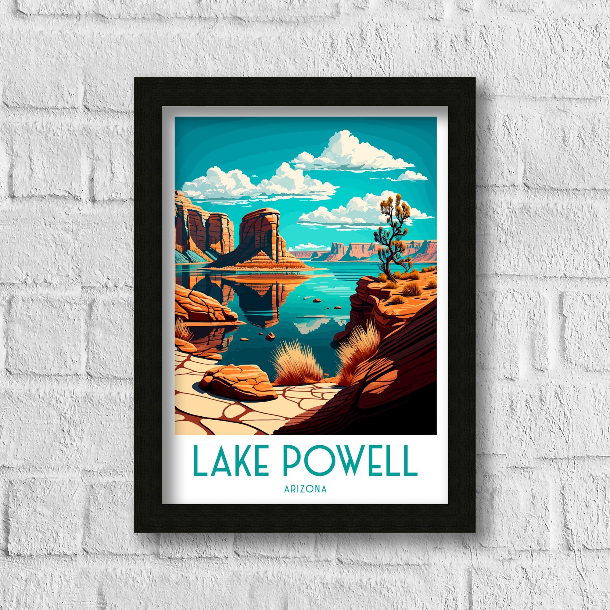 Lake Powell Art Print, Arizona Travel Poster