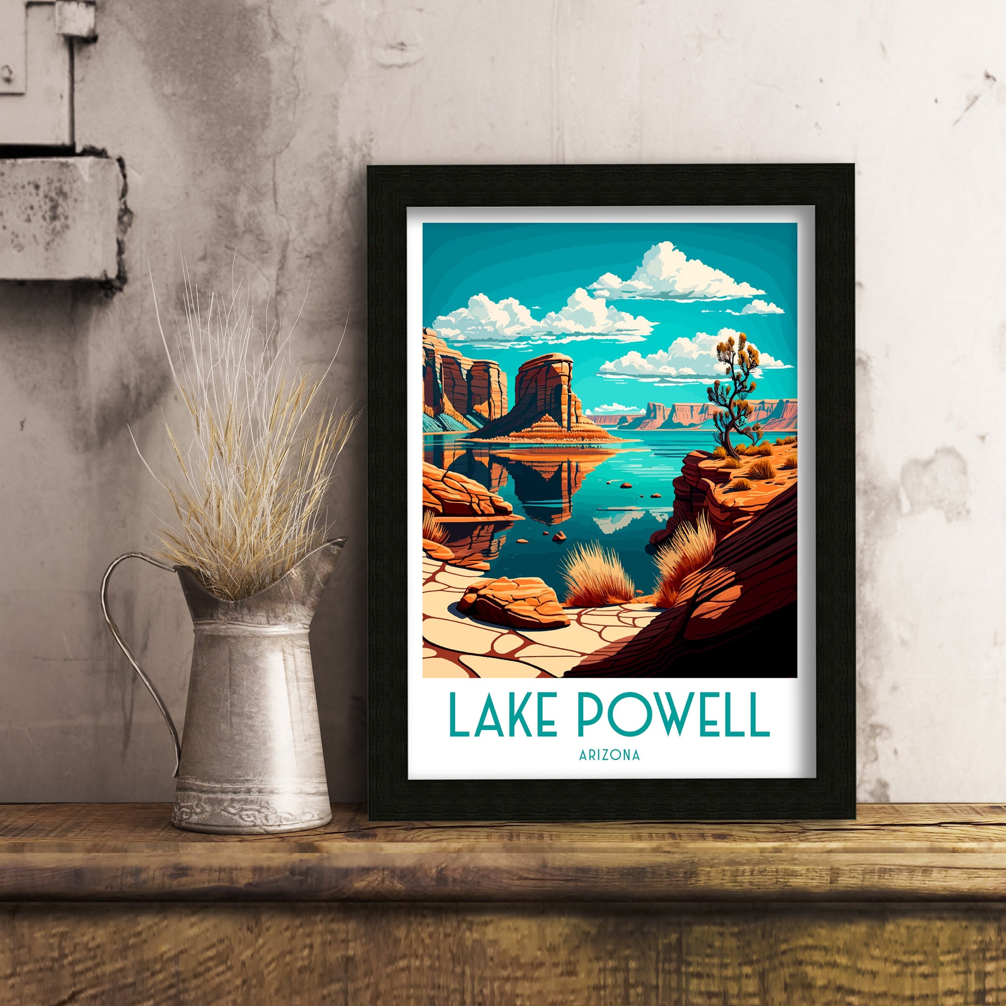 Lake Powell Art Print, Arizona Travel Poster