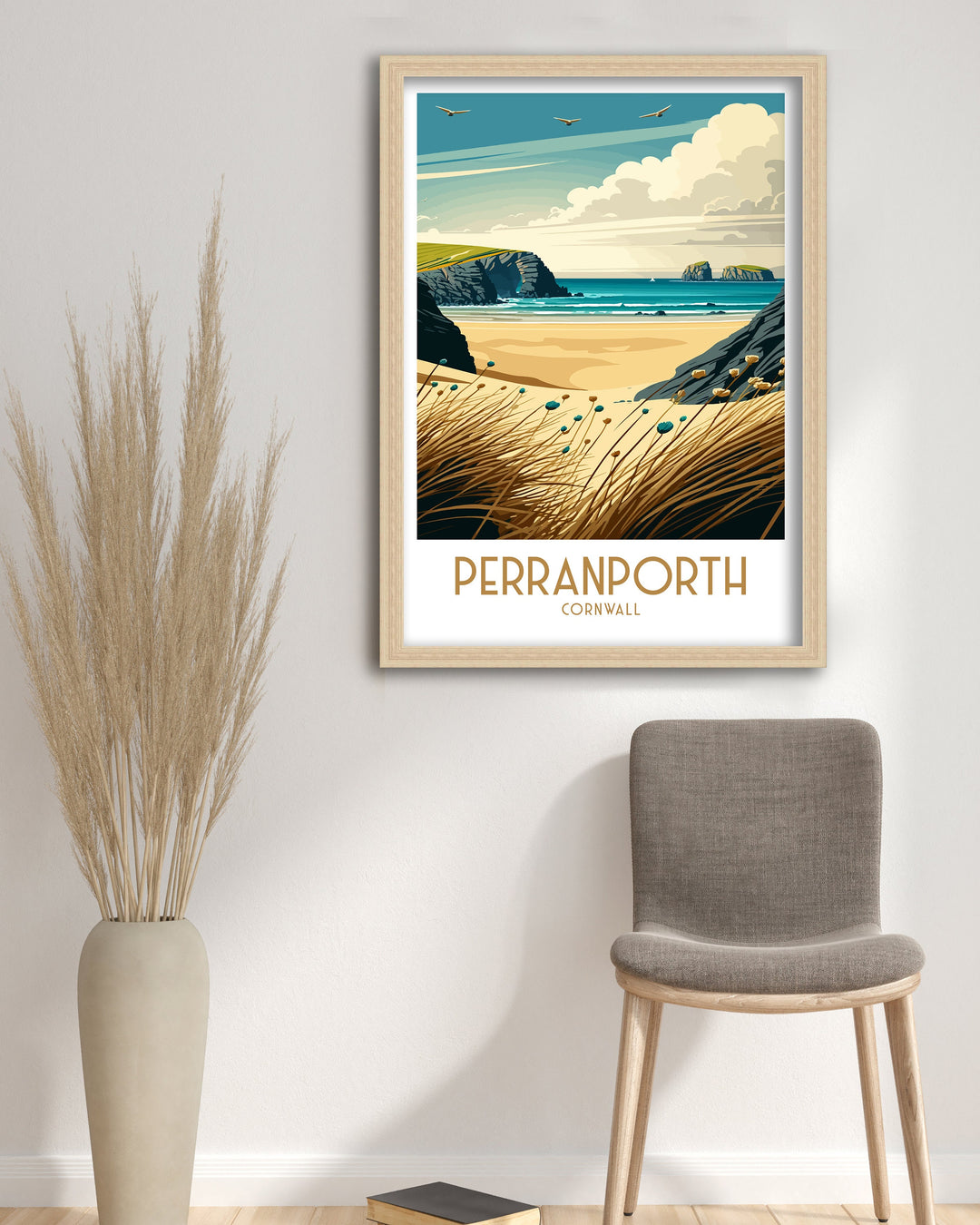 Perranporth Travel Poster