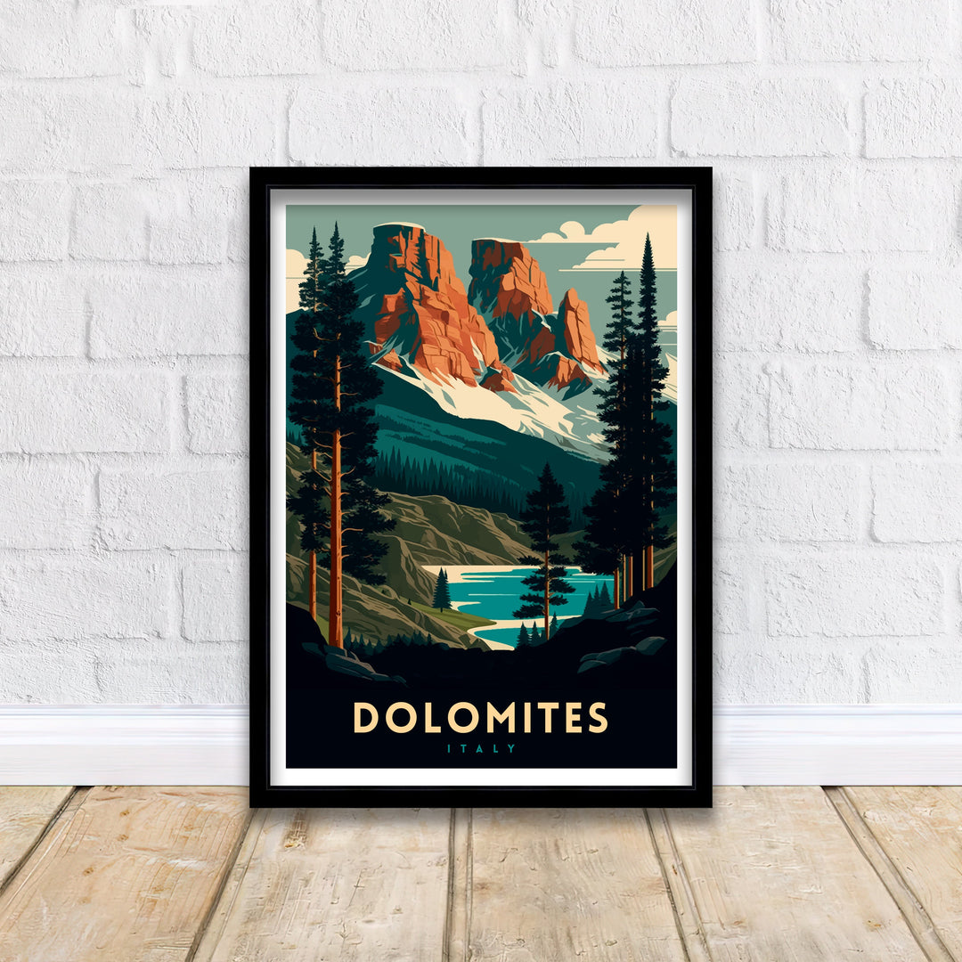 Dolomites Travel Poster