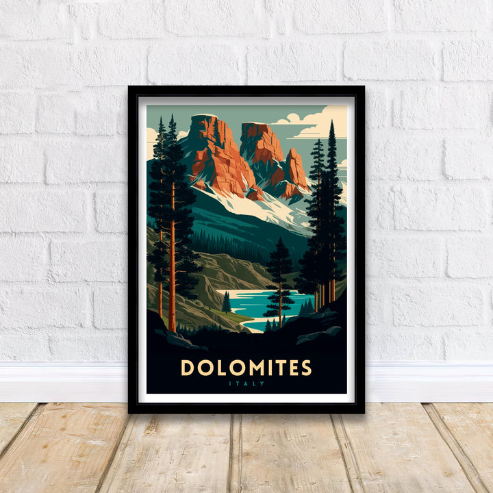 Dolomites Travel Poster