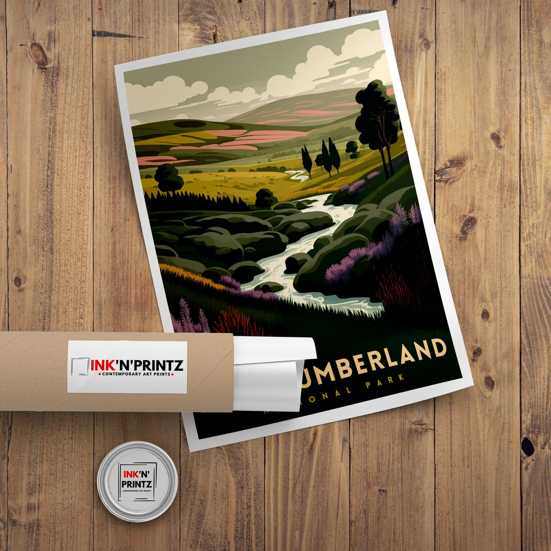 Northumberland National Park Travel Poster ,