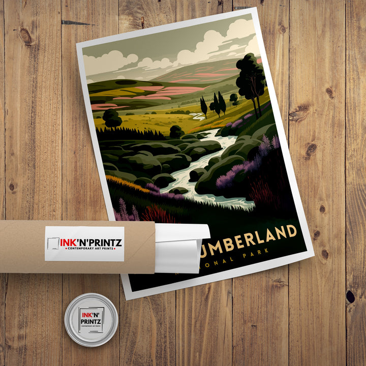 Northumberland National Park Travel Poster ,