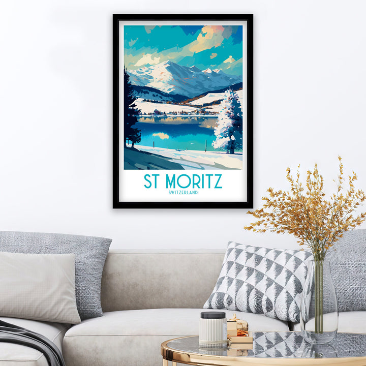 St Moritz Travel Print