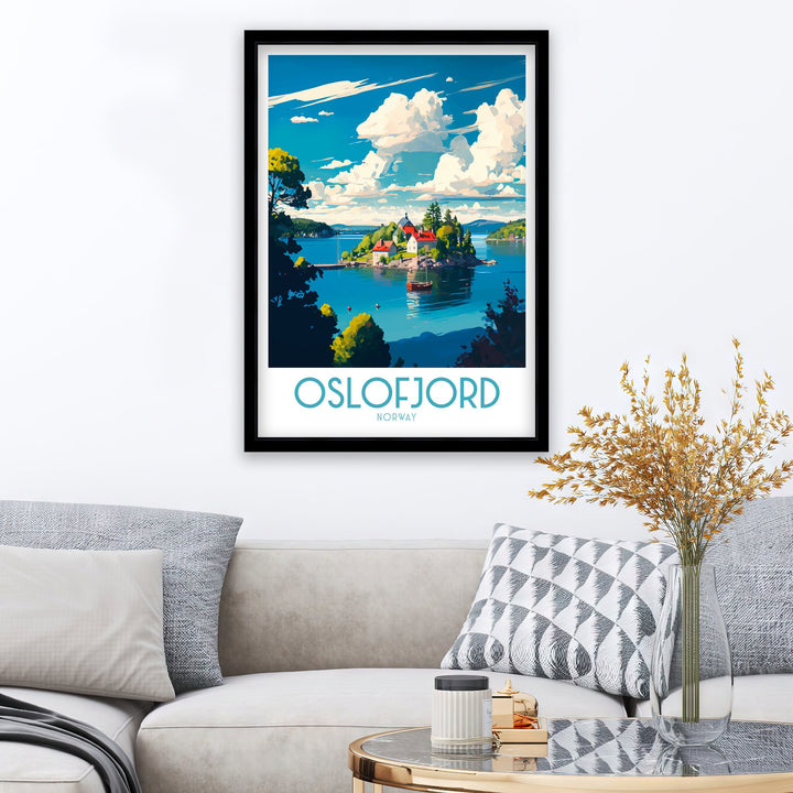 Oslofjord Norway Travel Poster Oslofjord