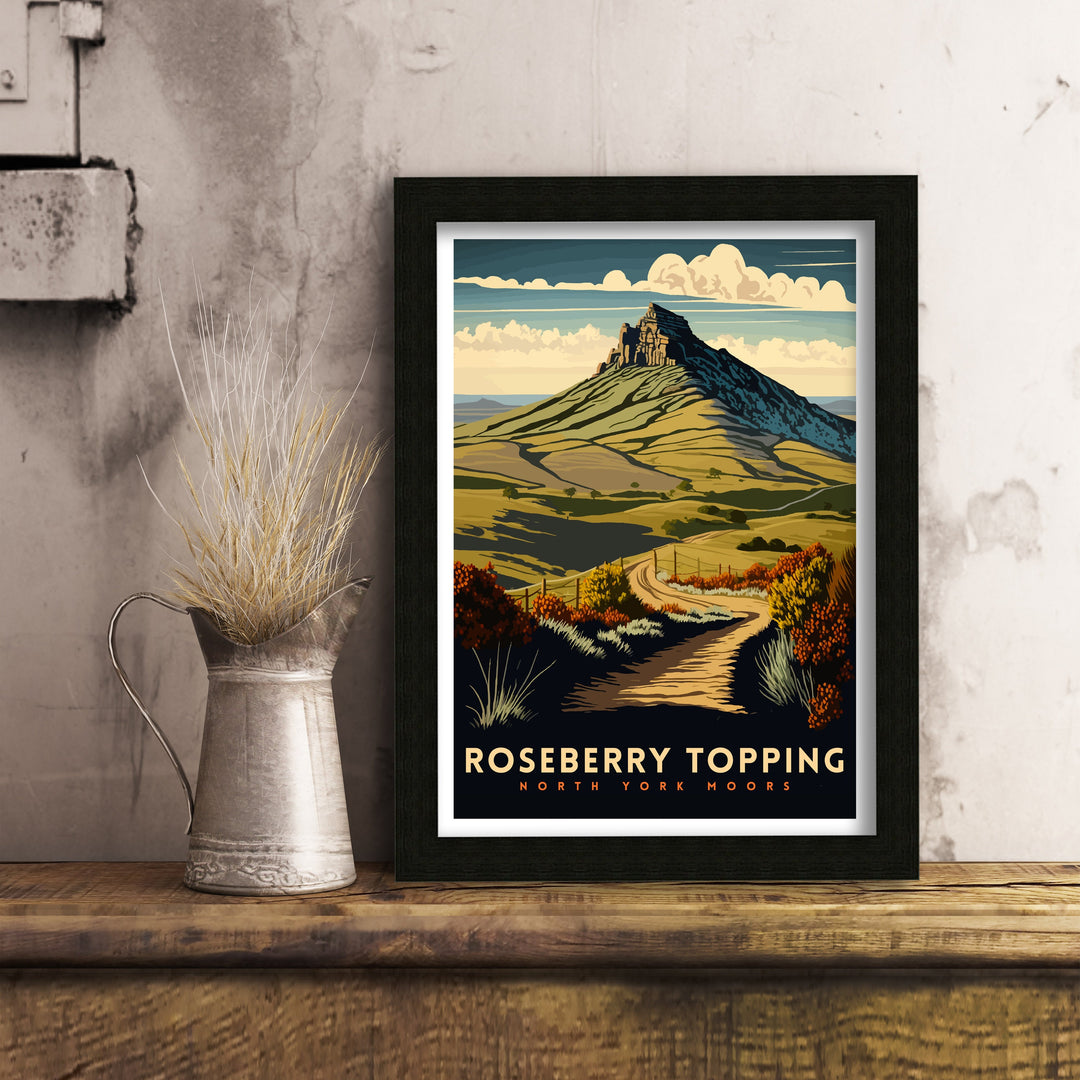 Roseberry Topping Art Poster