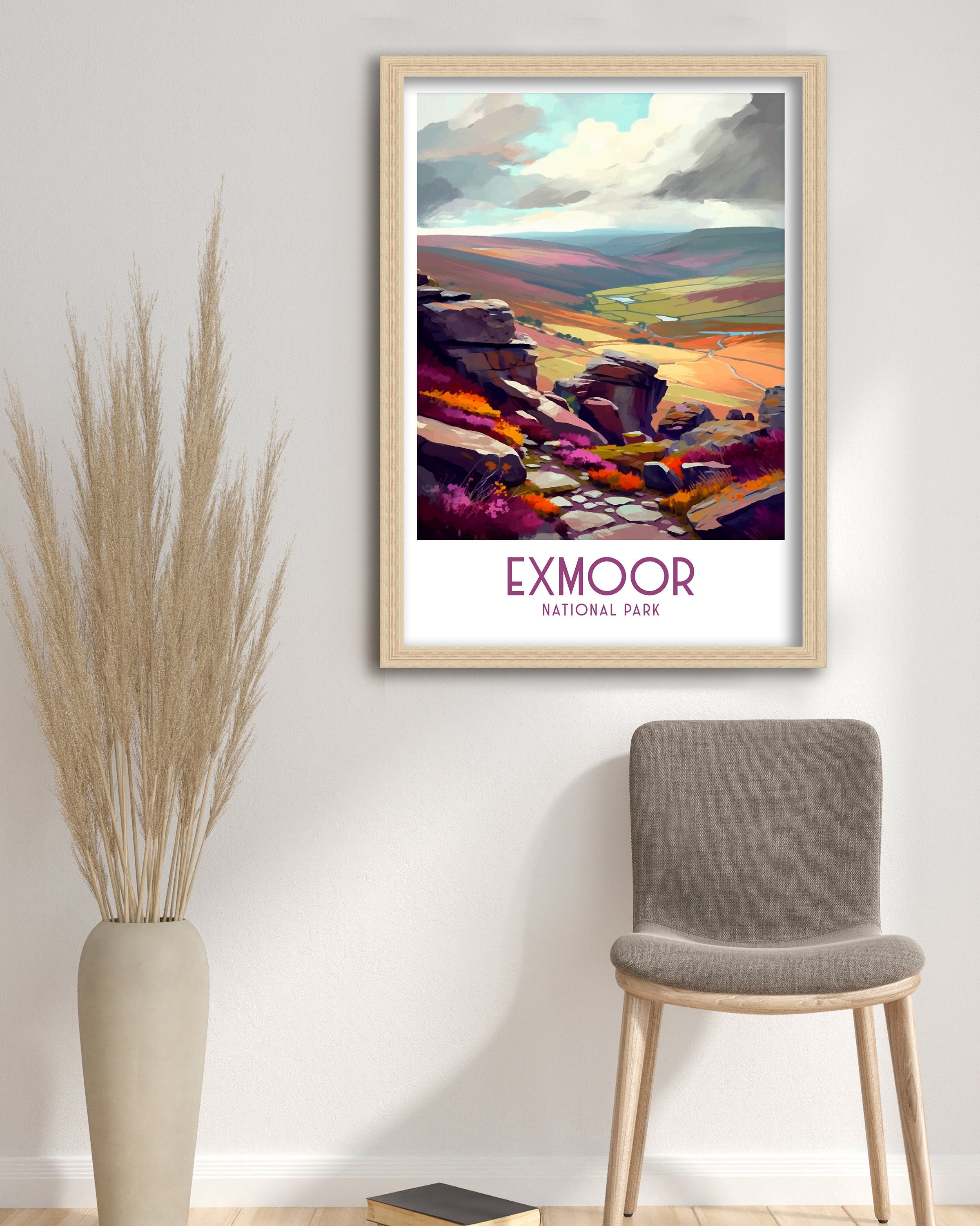 Exmoor National Park Art Print | UK Travel Poster