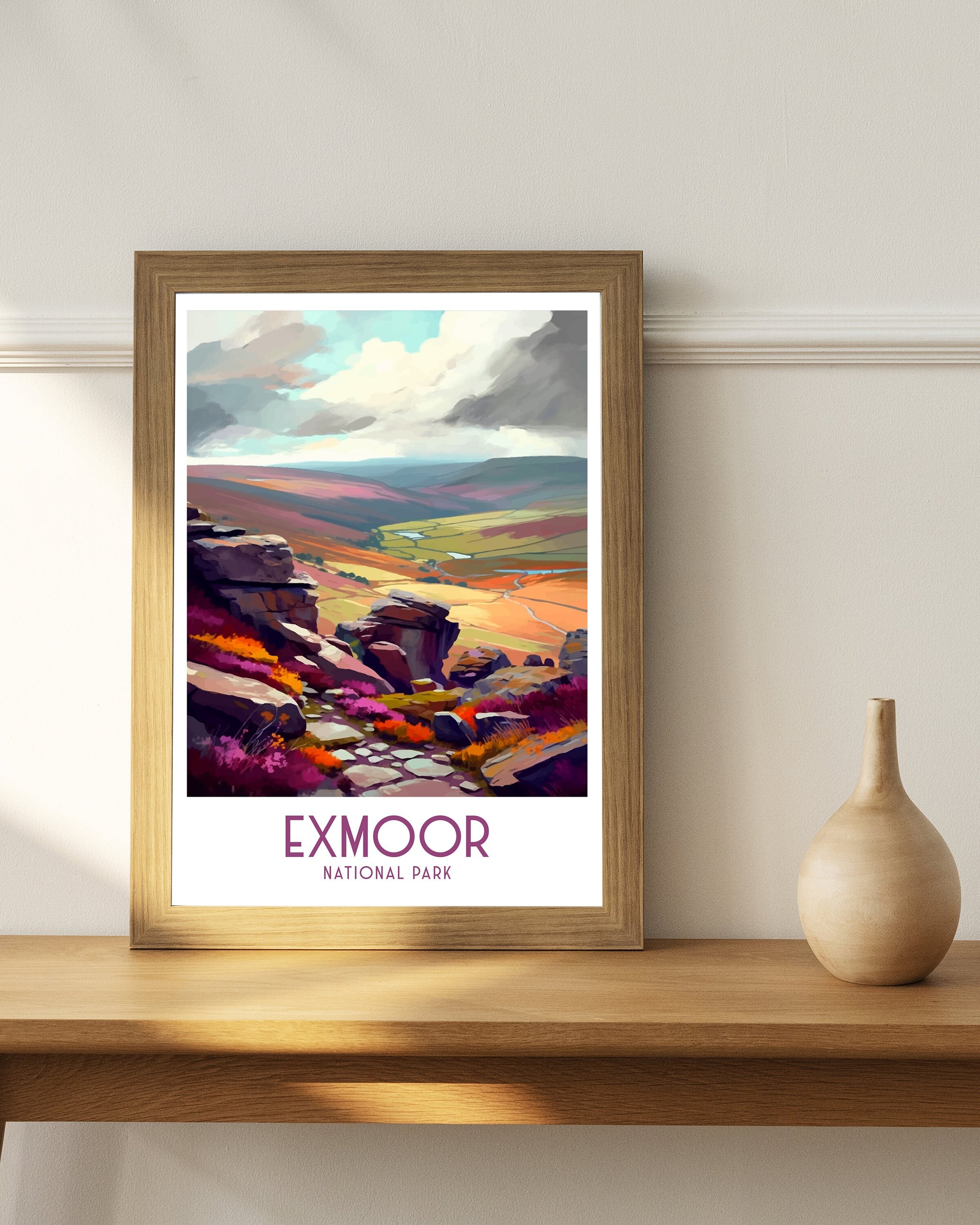 Exmoor National Park Art Print | UK Travel Poster