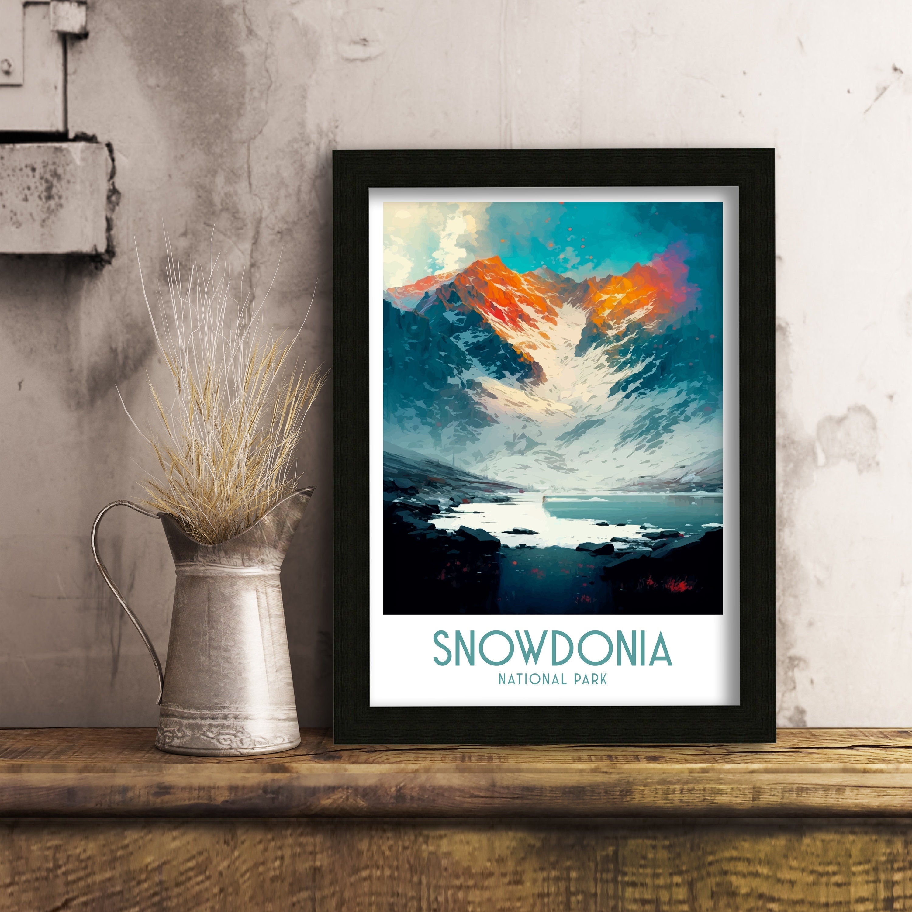Snowdonia National Park Art Print | Wales Travel Poster