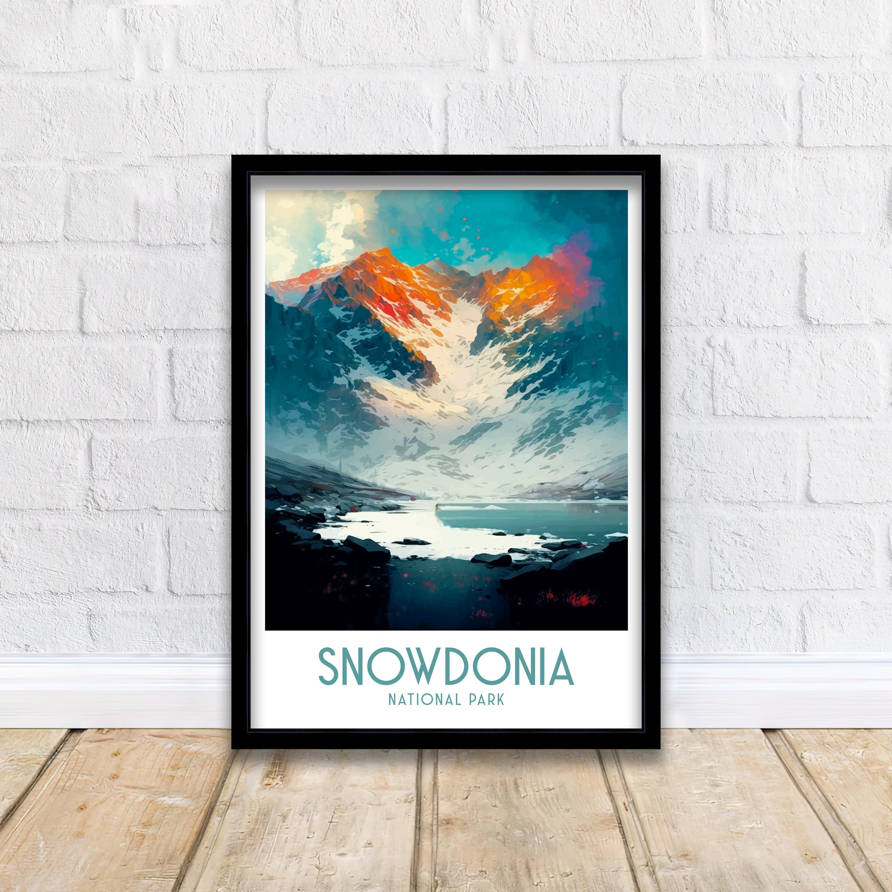 Snowdonia National Park Art Print | Wales Travel Poster