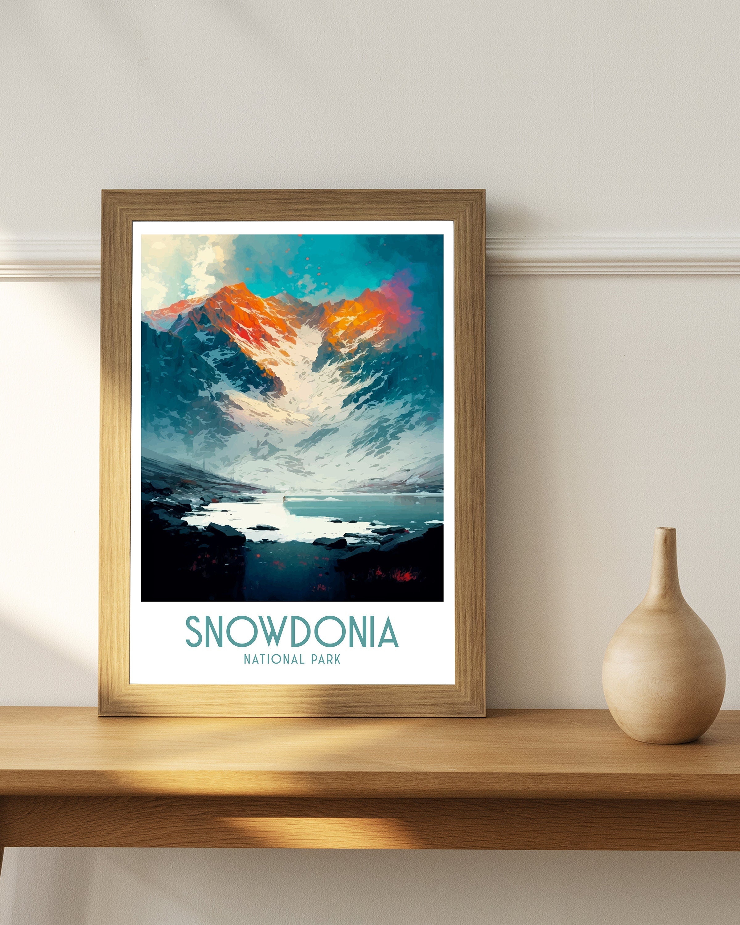 Snowdonia National Park Art Print | Wales Travel Poster