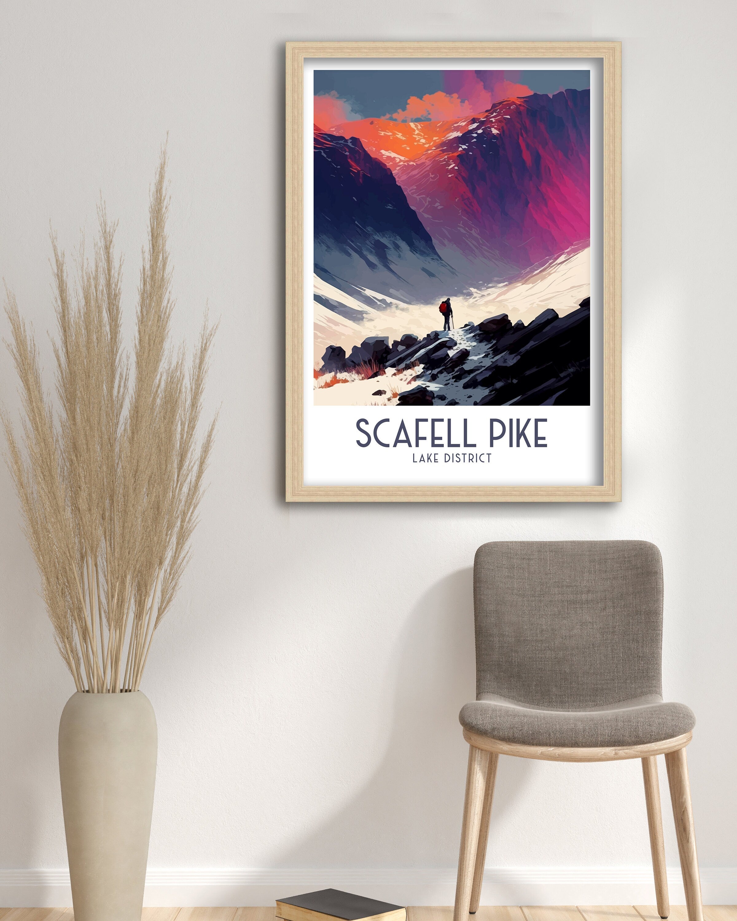 Scafell Pike Print | Lake District Travel Poster