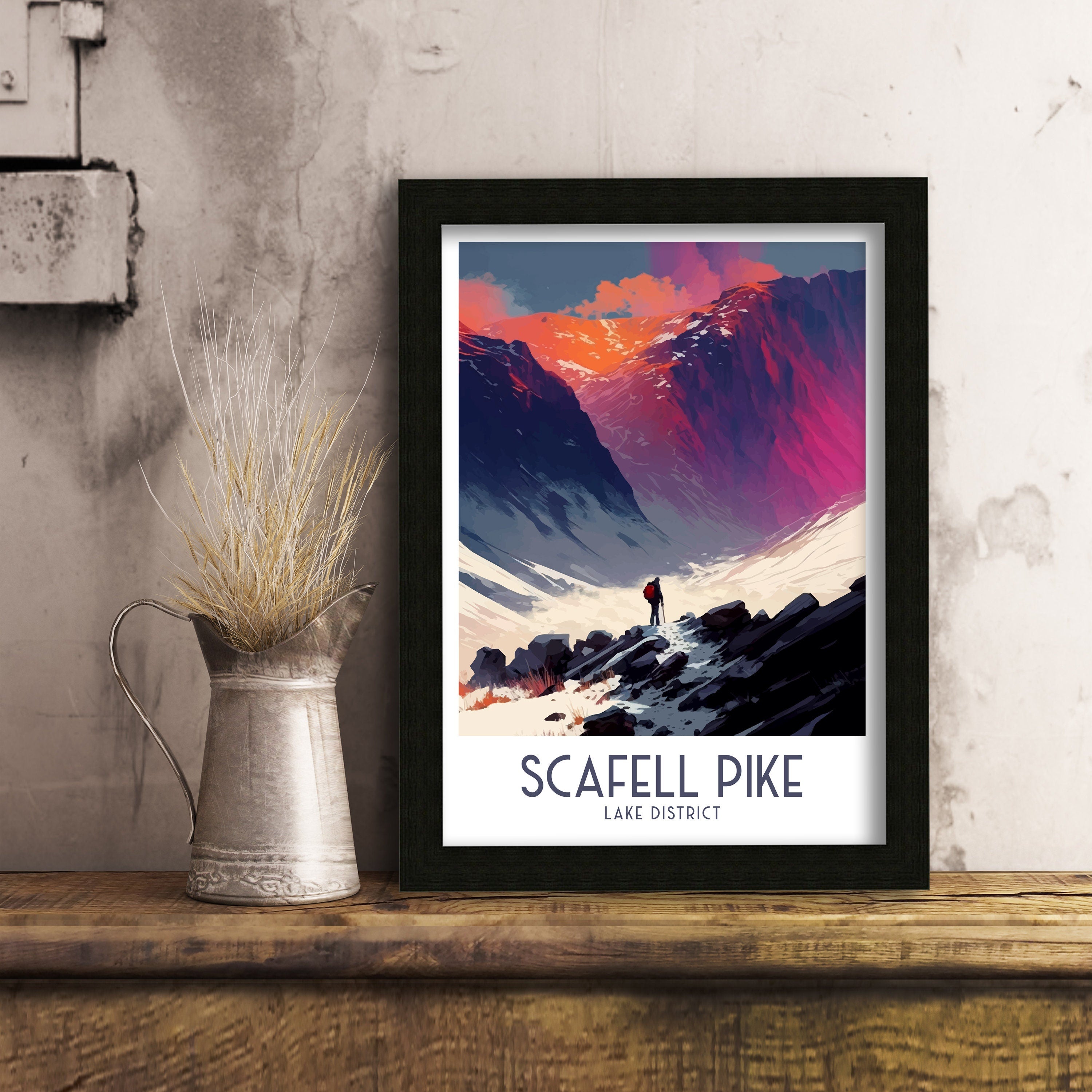 Scafell Pike Print | Lake District Travel Poster