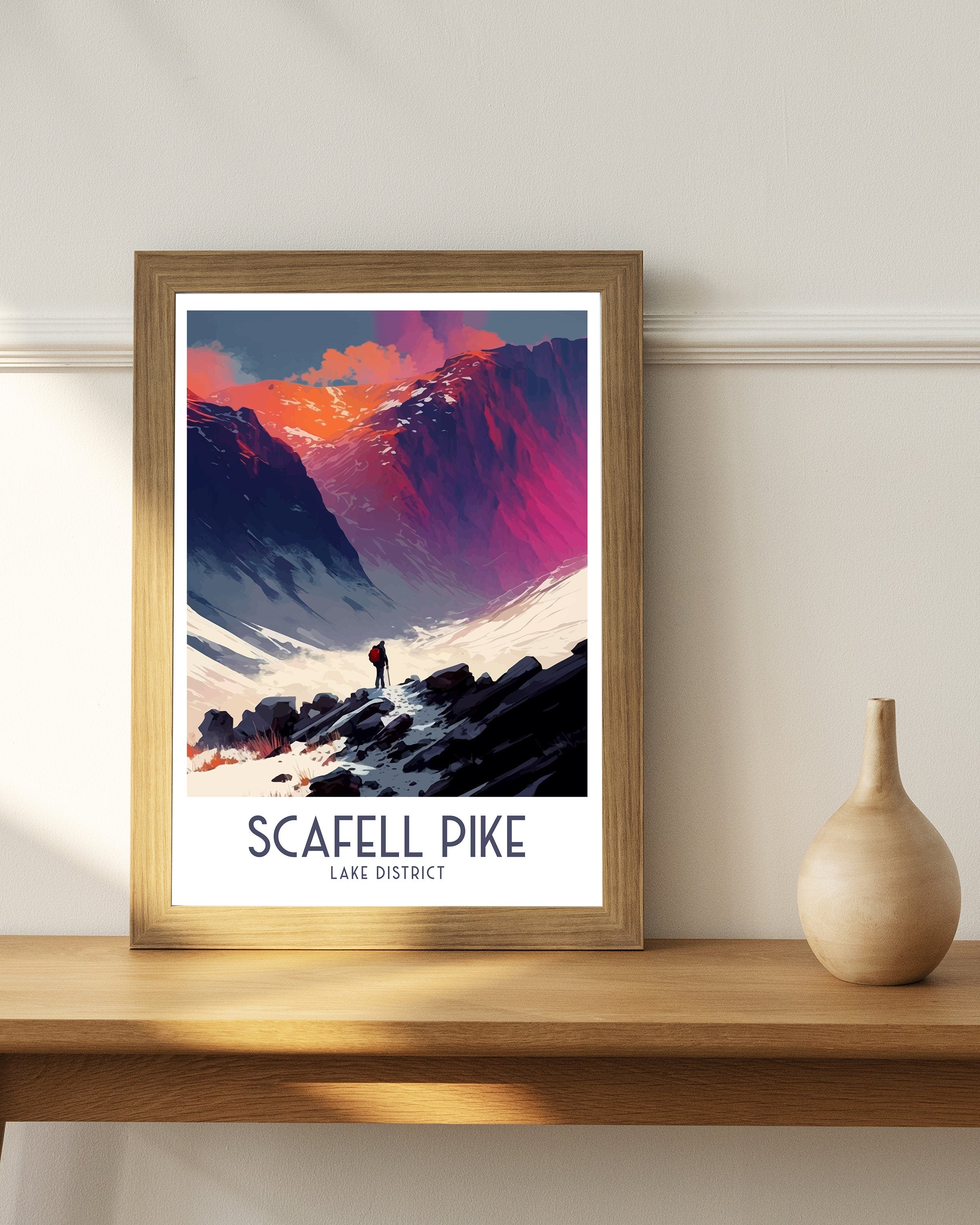 Scafell Pike Print | Lake District Travel Poster