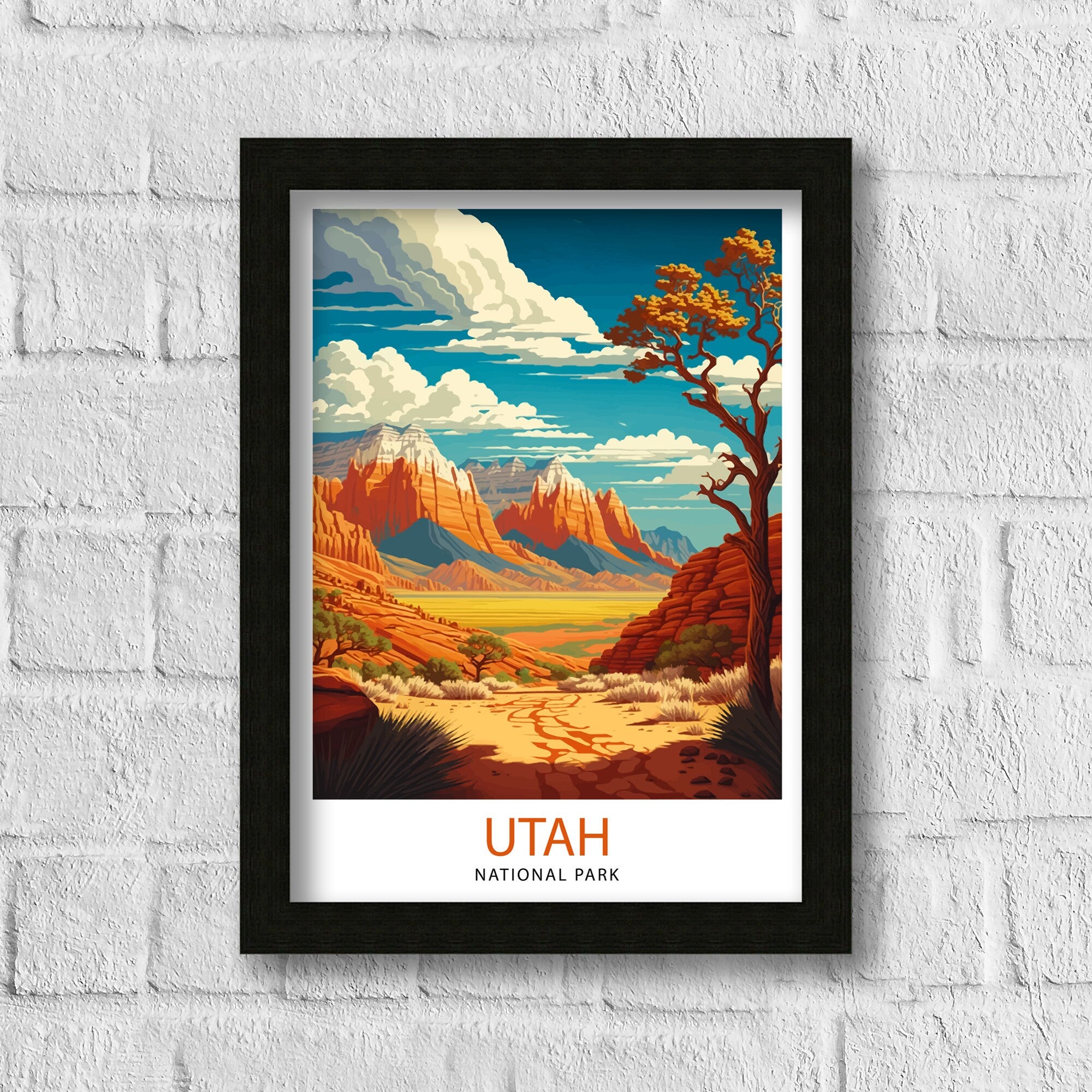 Utah National Park Travel Poster | USA Home Decor Art Print