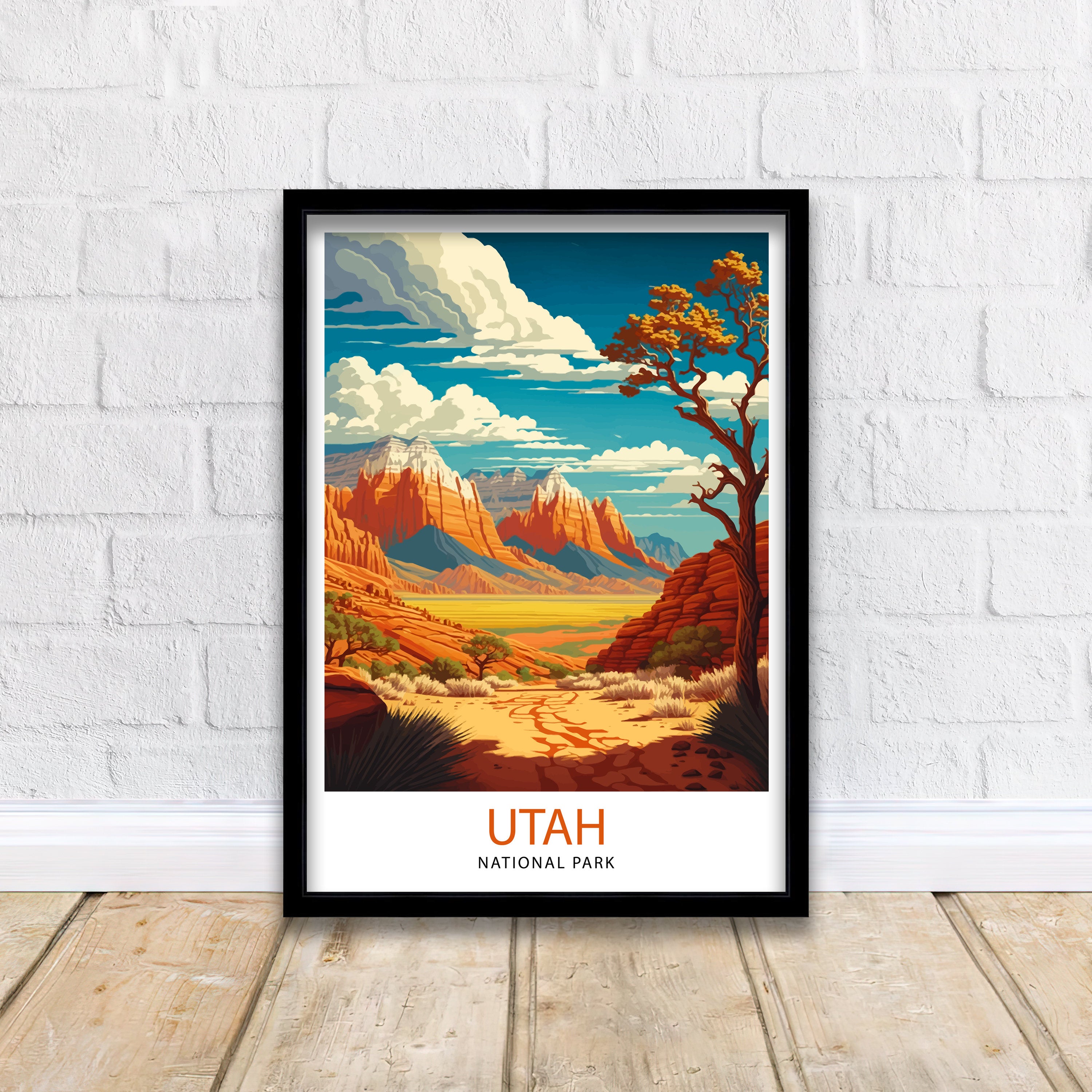 Utah National Park Travel Poster | USA Home Decor Art Print