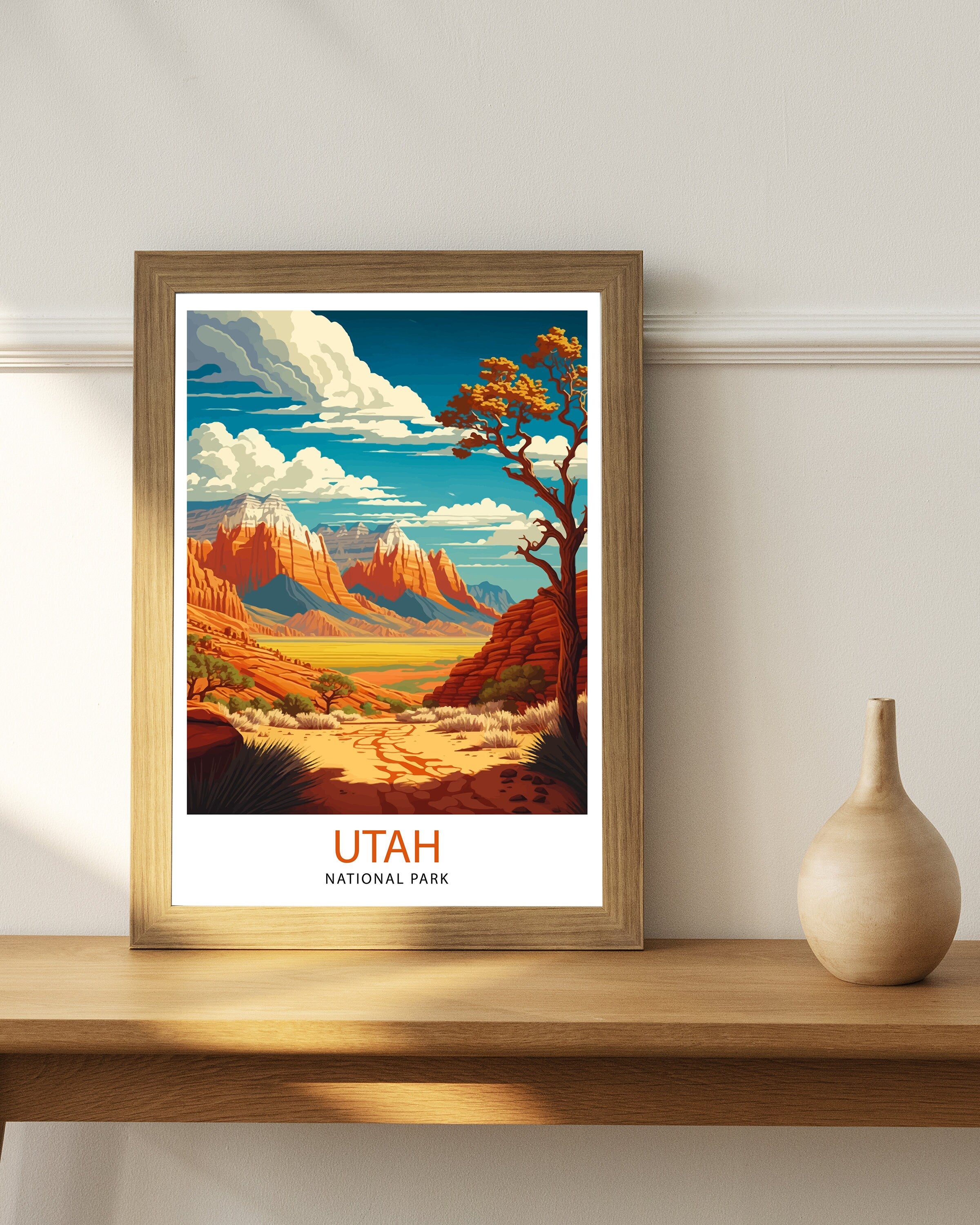 Utah National Park Travel Poster | USA Home Decor Art Print