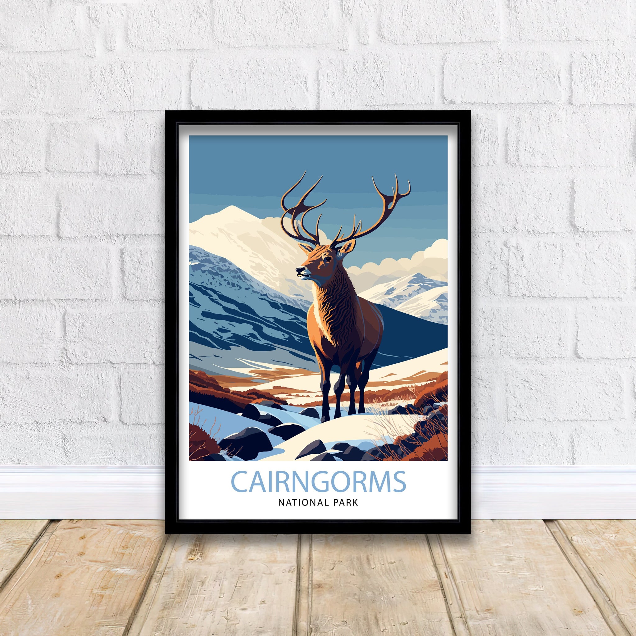 Cairngorms National Park Print | Scottish Highlands Travel Poster