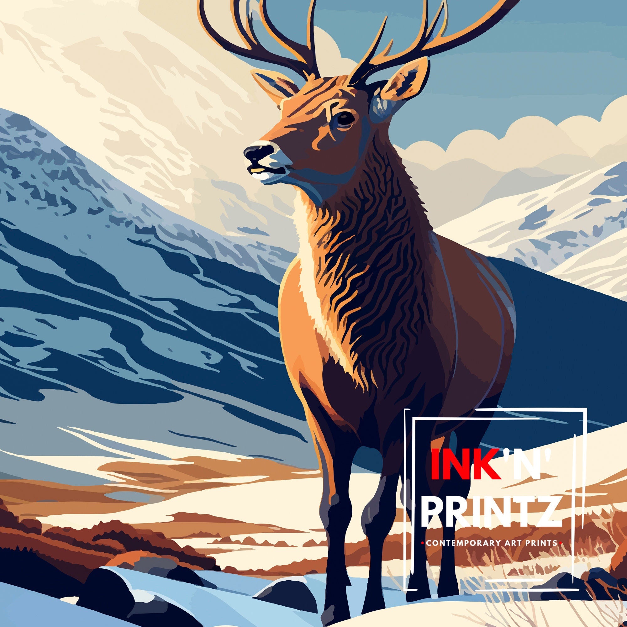 Cairngorms National Park Print | Scottish Highlands Travel Poster
