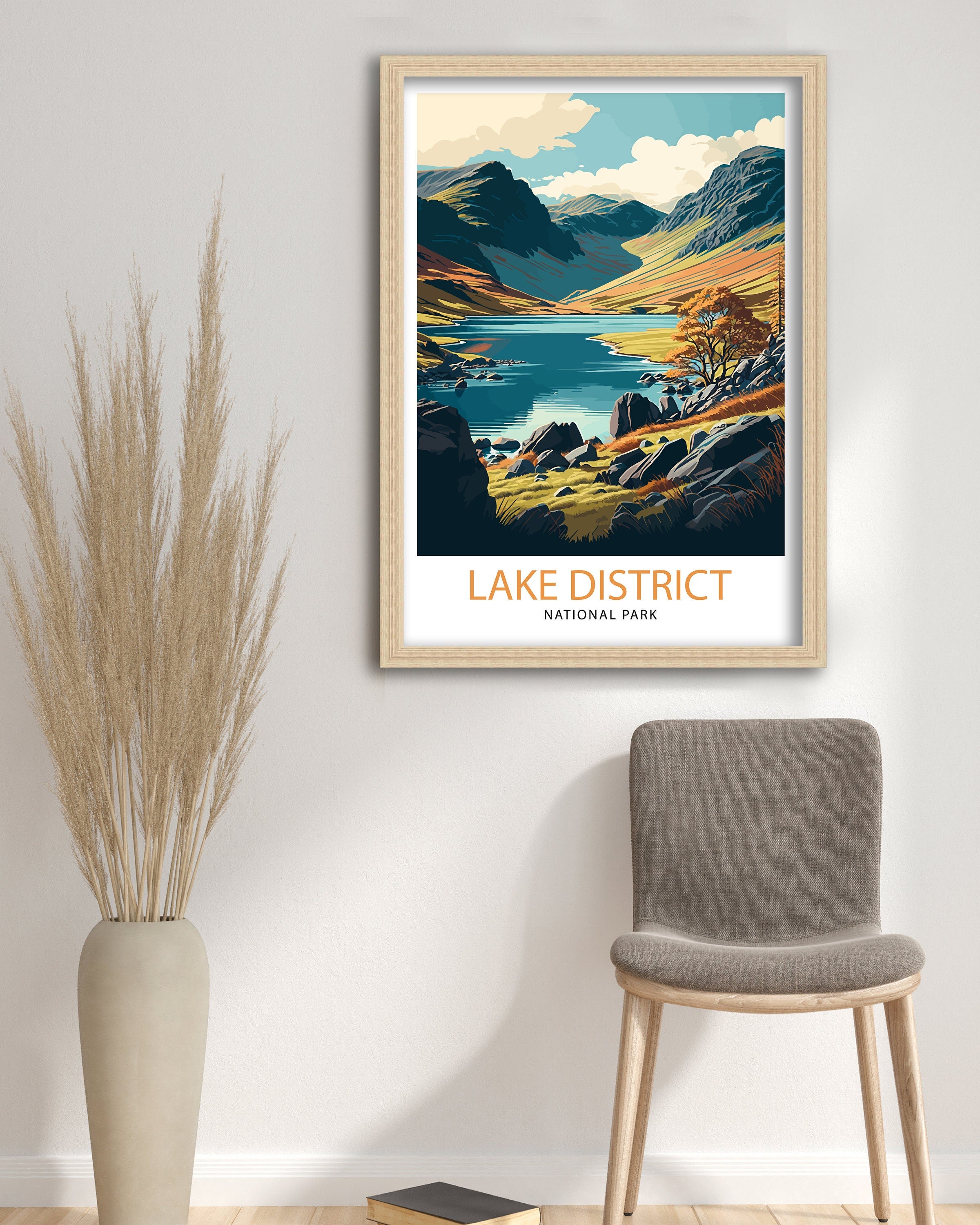 Lake District Art Print – UK National Park Travel Poster