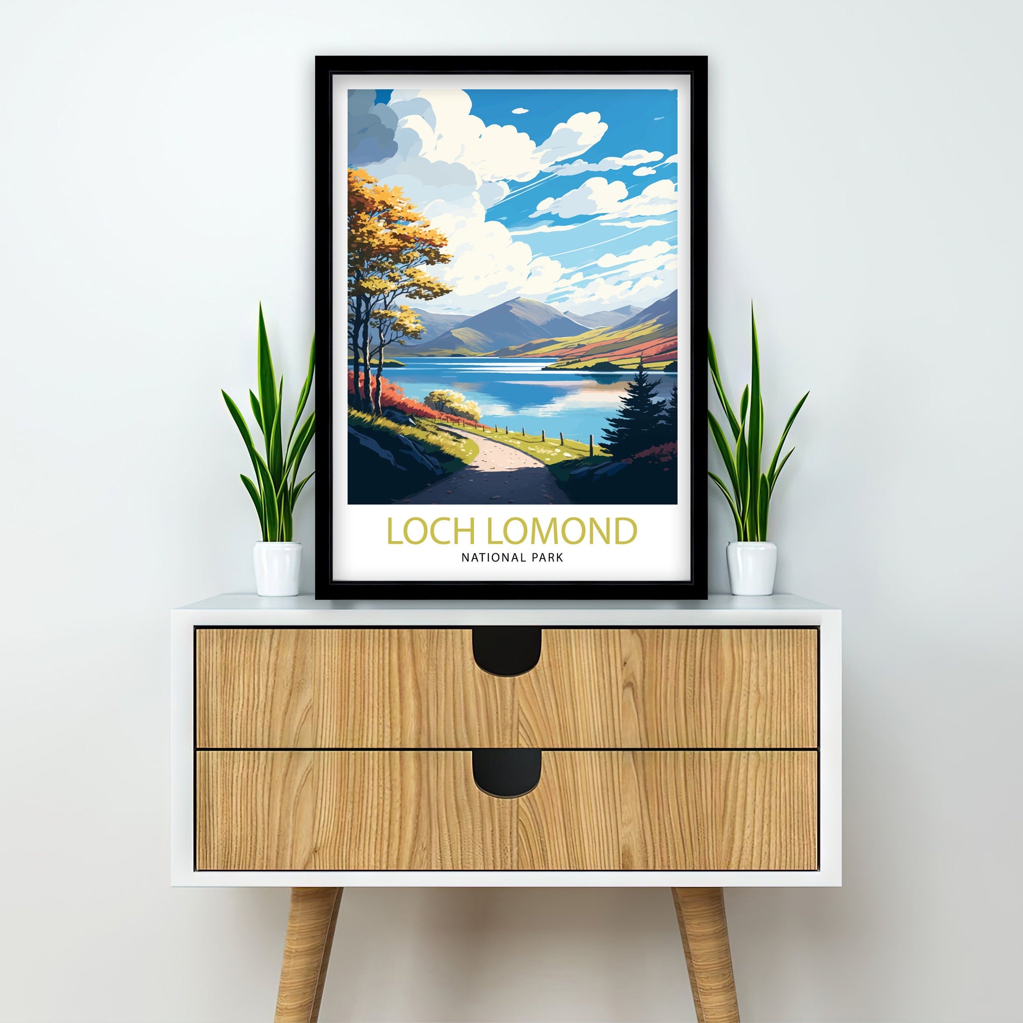 Loch Lomond Scotland Art Print | National Park Travel Poster