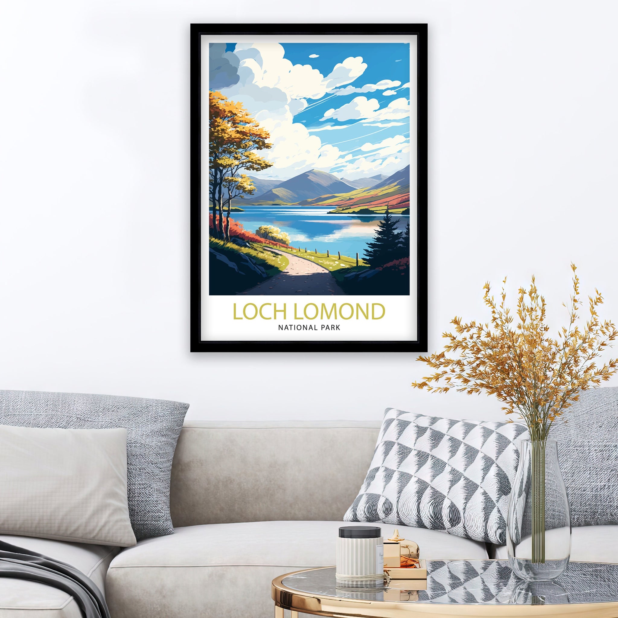 Loch Lomond Scotland Art Print | National Park Travel Poster