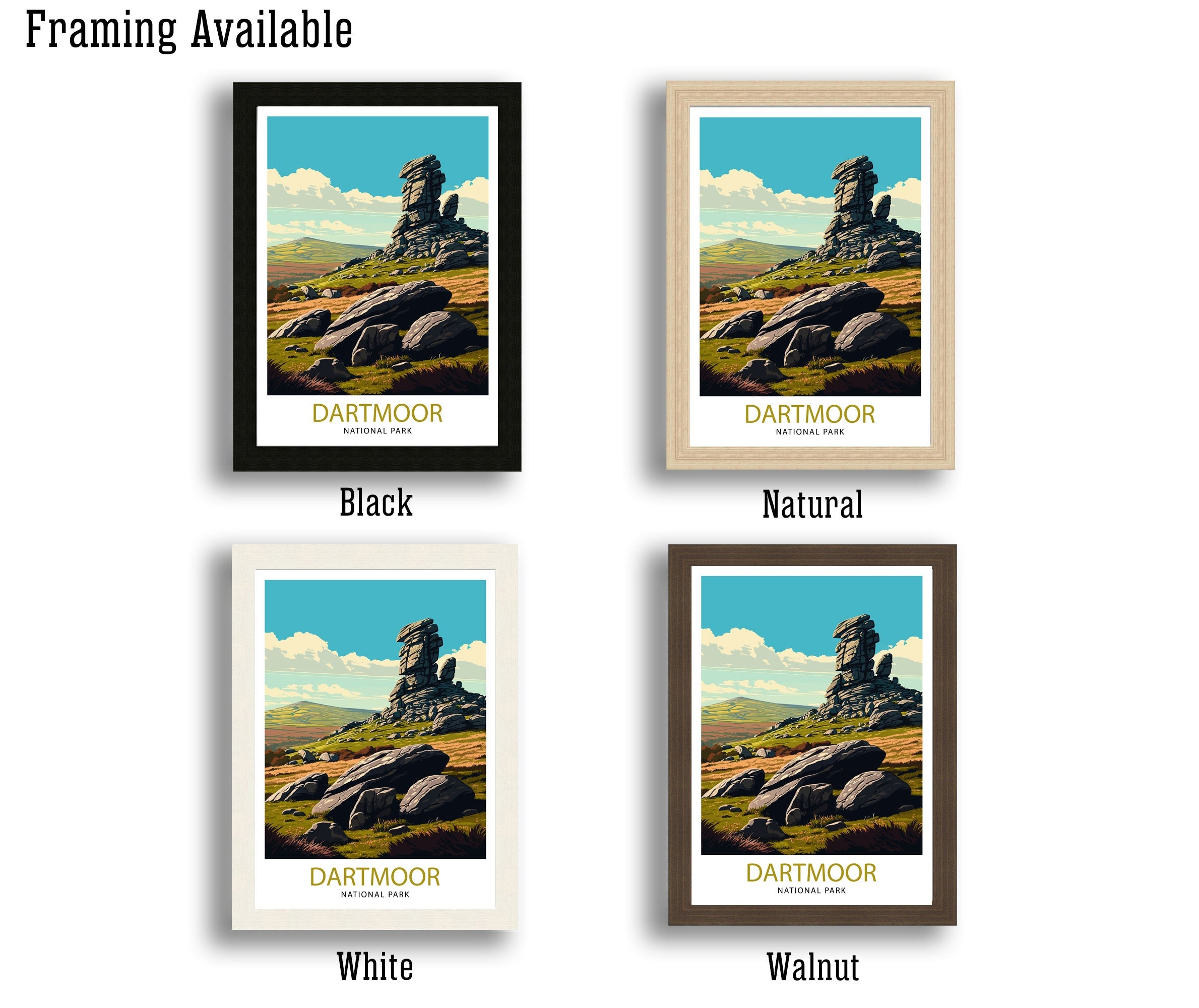 Dartmoor National Park Print | Devon Landscape Art