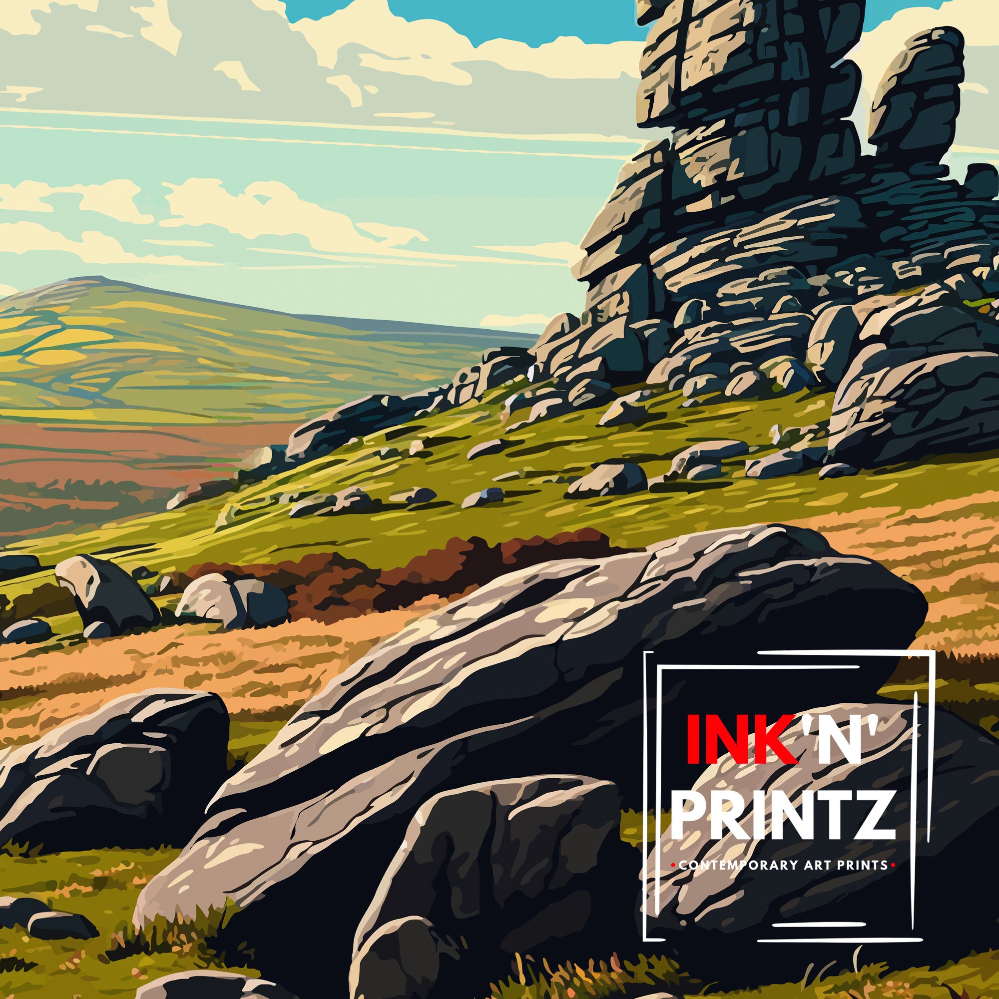 Dartmoor National Park Print | Devon Landscape Art