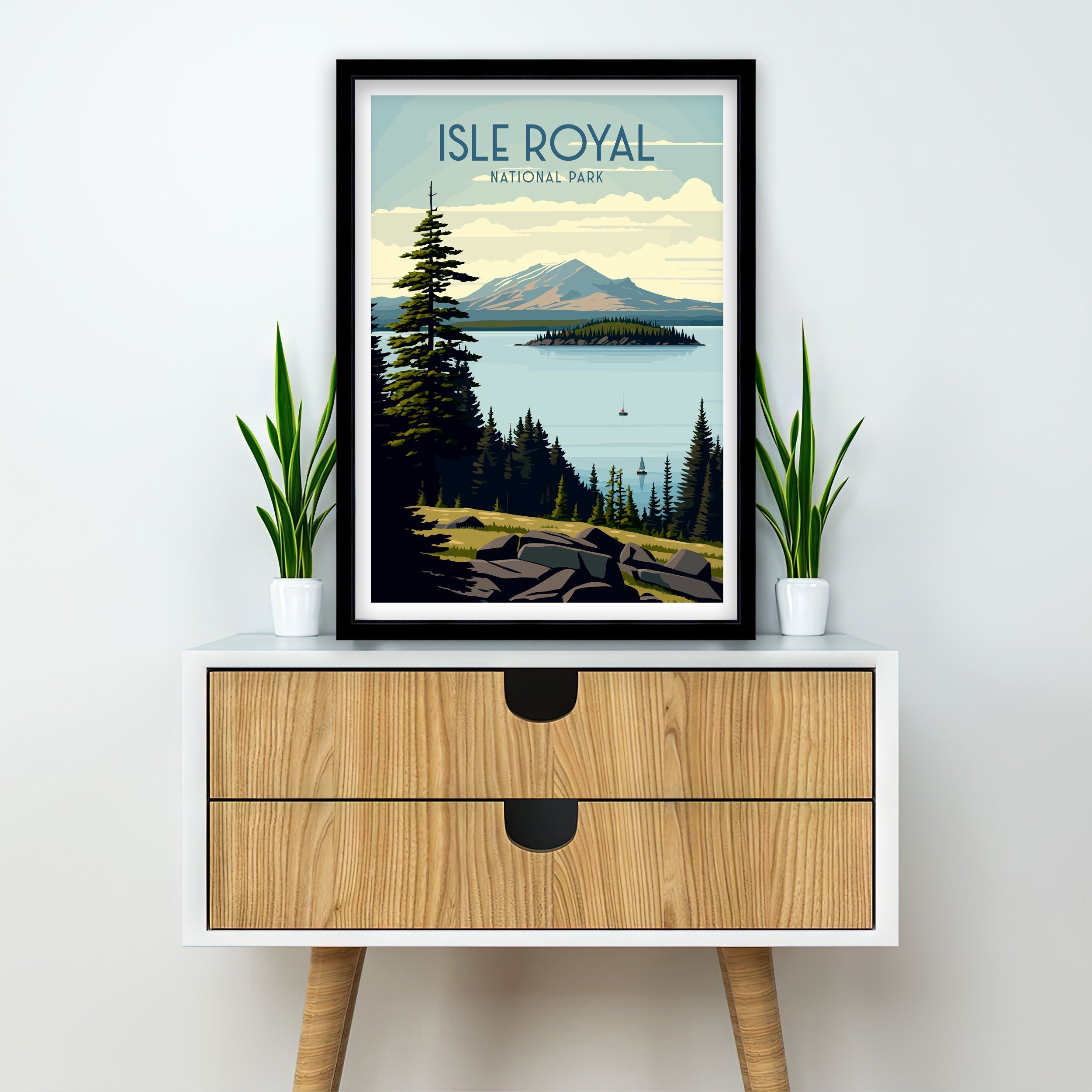 Isle Royale National Park Print | Vintage Travel Poster