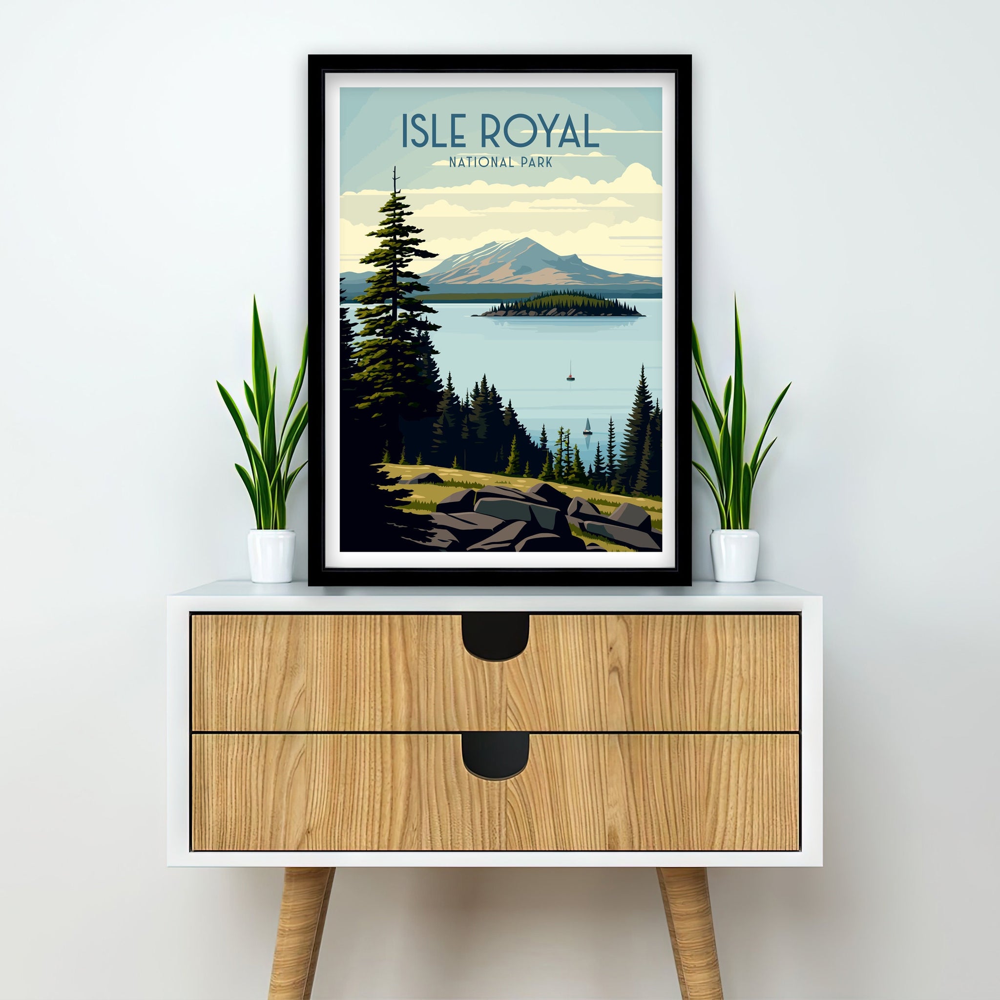 Isle Royale National Park Print | Vintage Travel Poster