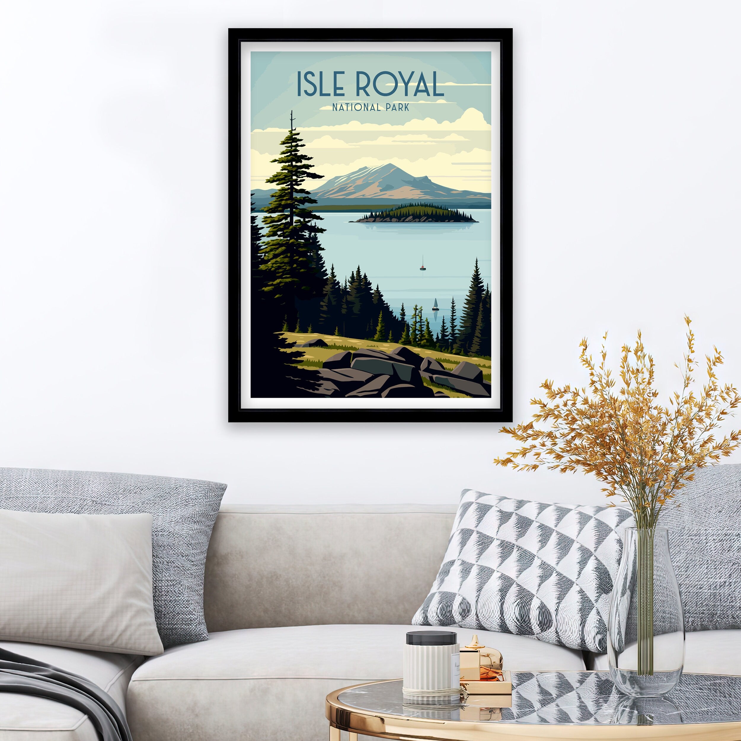 Isle Royale National Park Print | Vintage Travel Poster