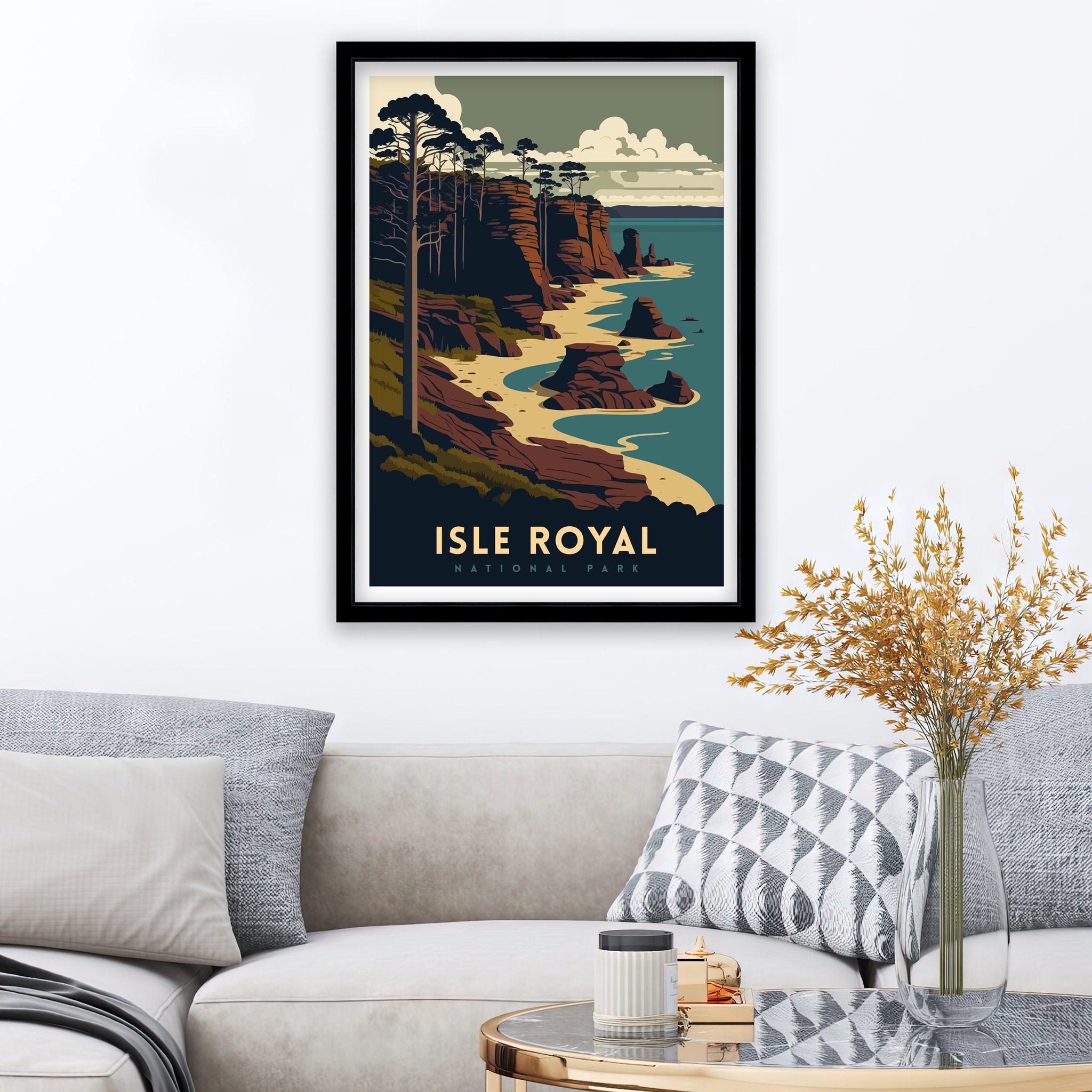Isle Royale National Park Print | Vintage Travel Poster