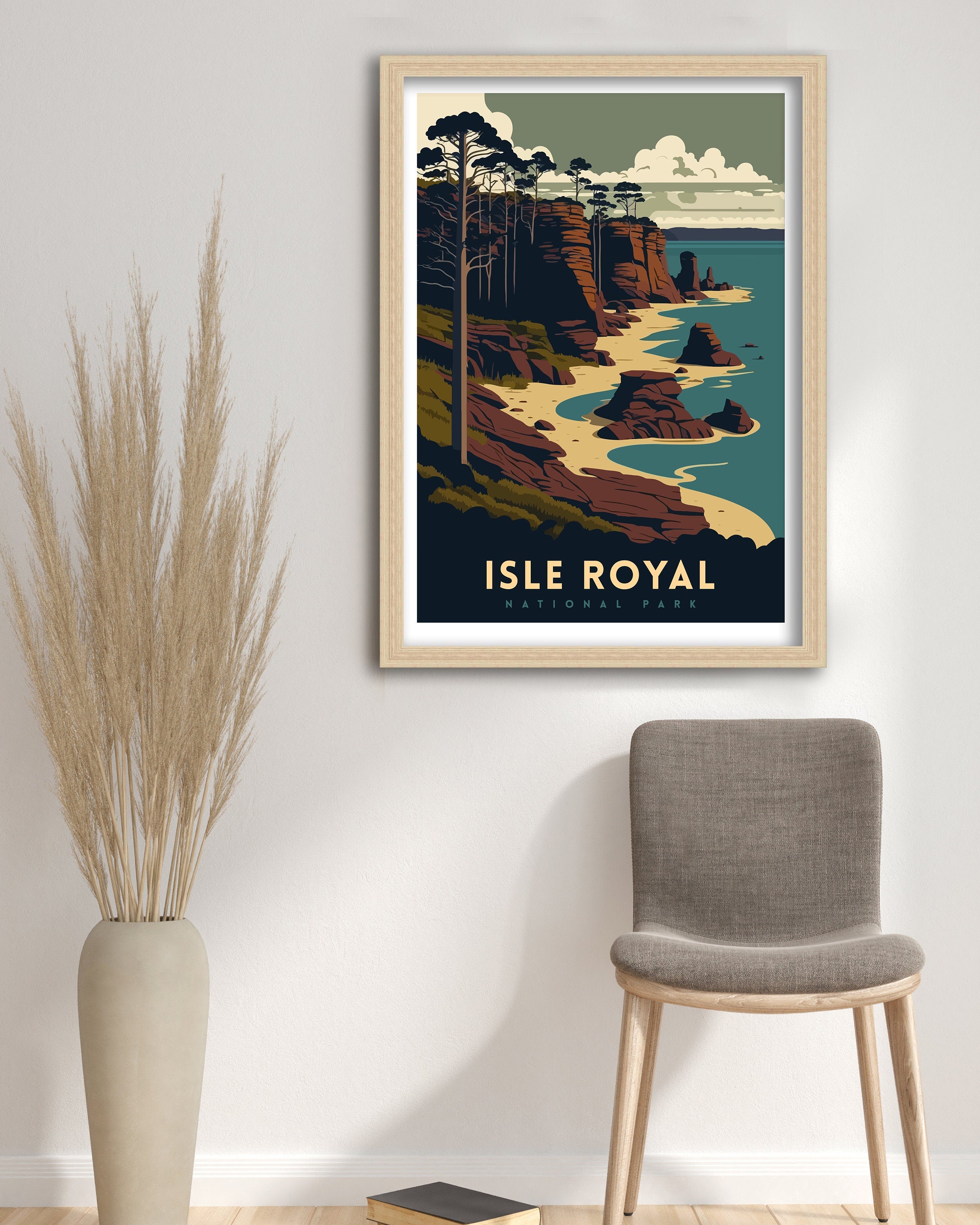 Isle Royale National Park Print | Vintage Travel Poster