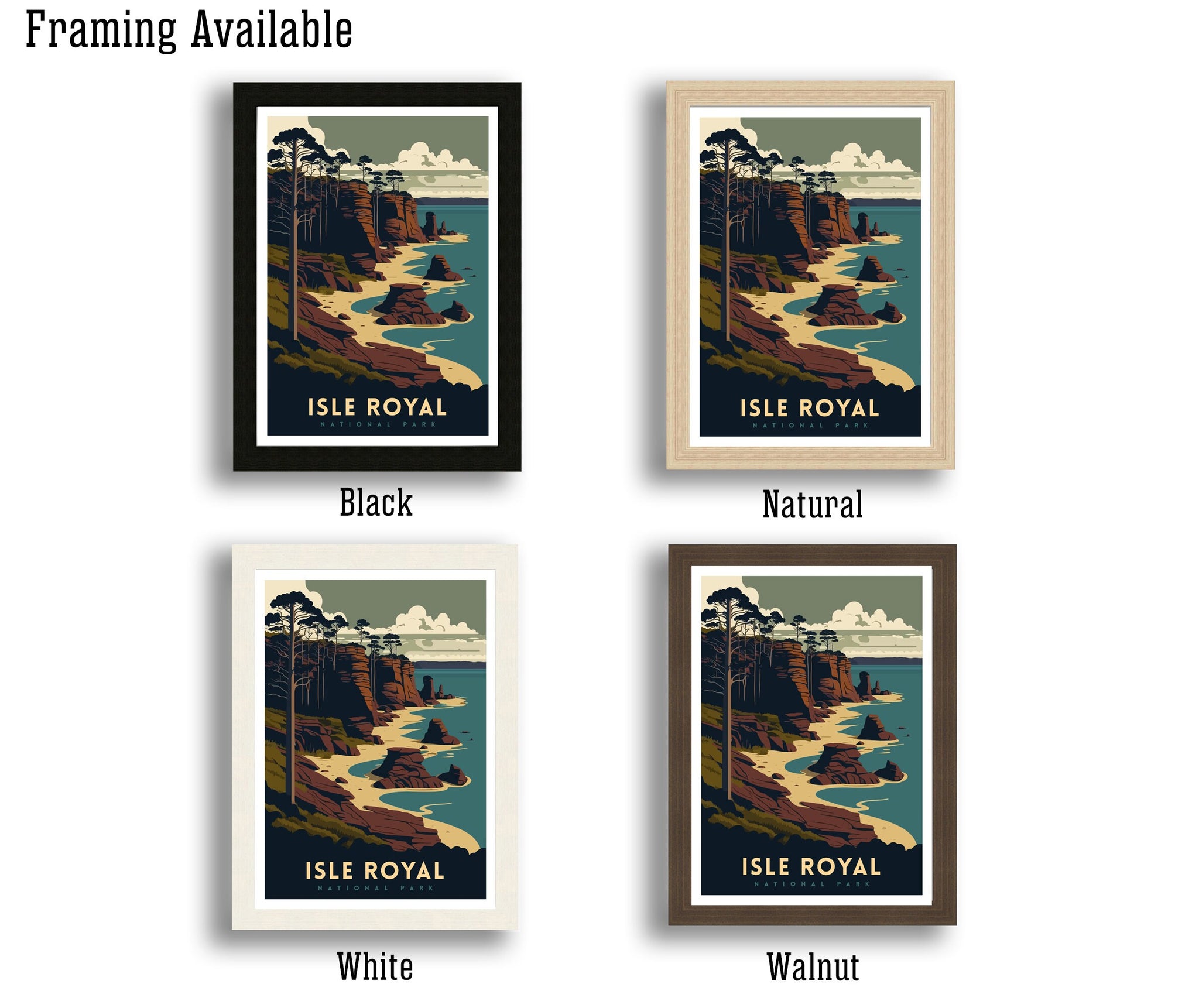 Isle Royale National Park Print | Vintage Travel Poster