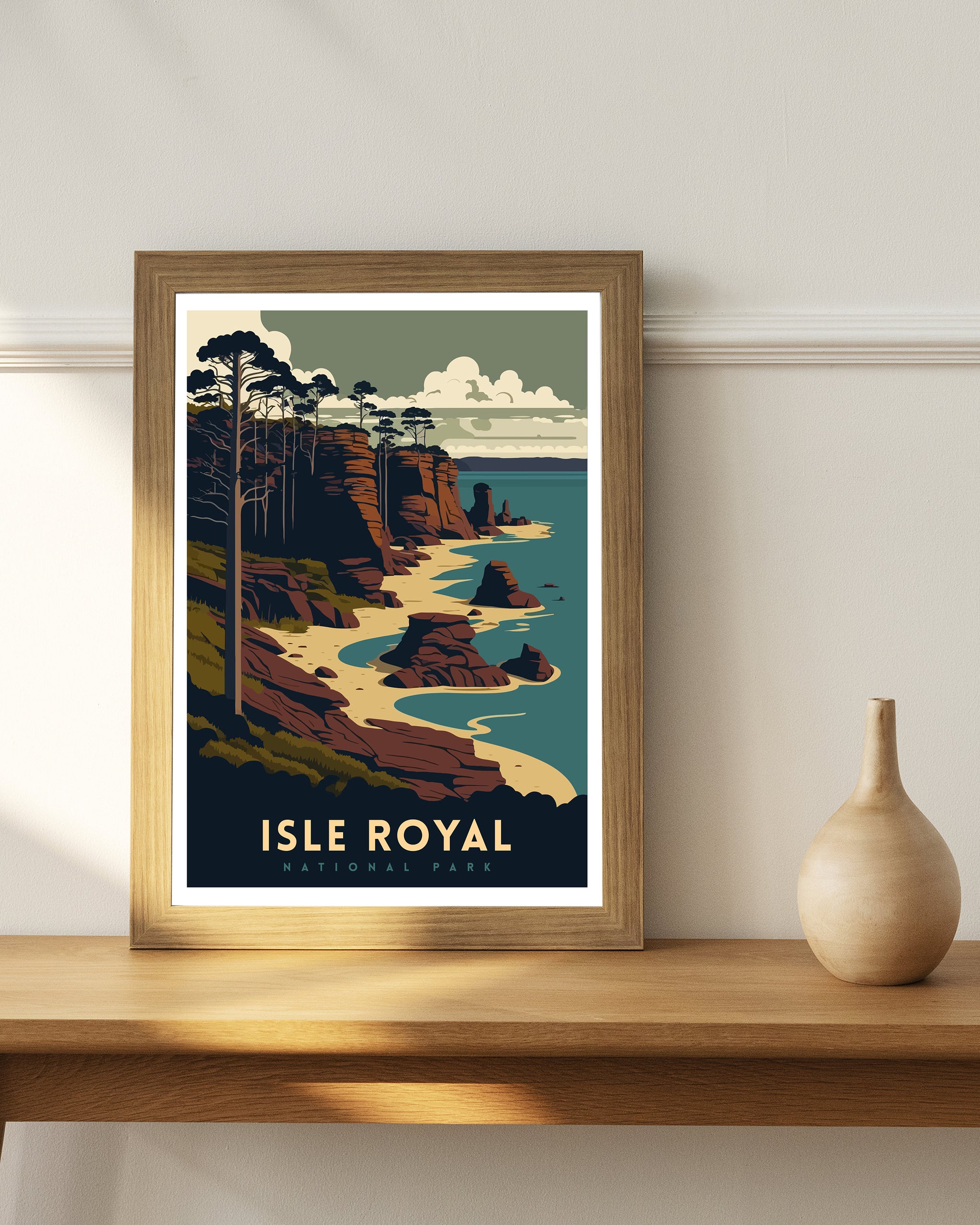 Isle Royale National Park Print | Vintage Travel Poster