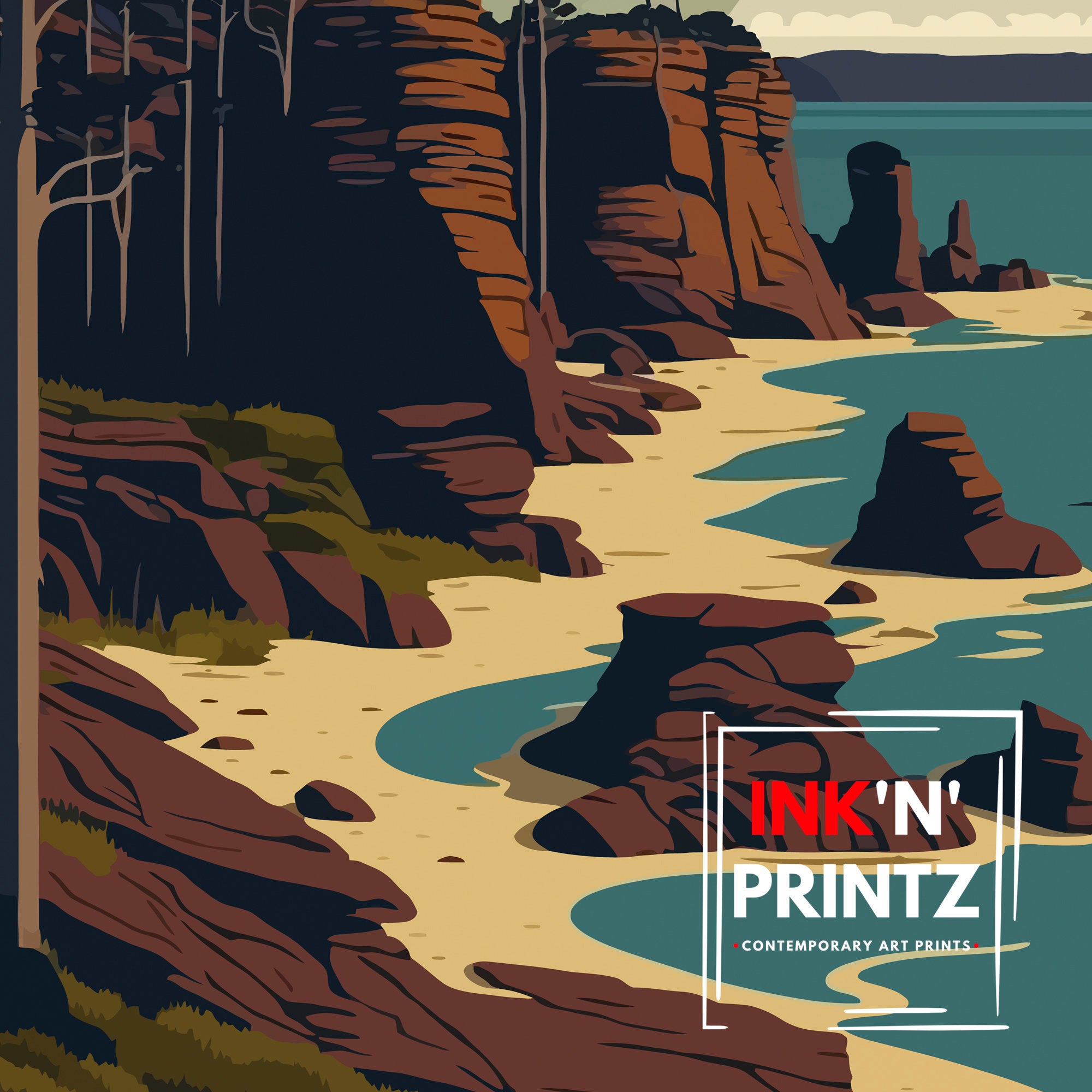 Isle Royale National Park Print | Vintage Travel Poster