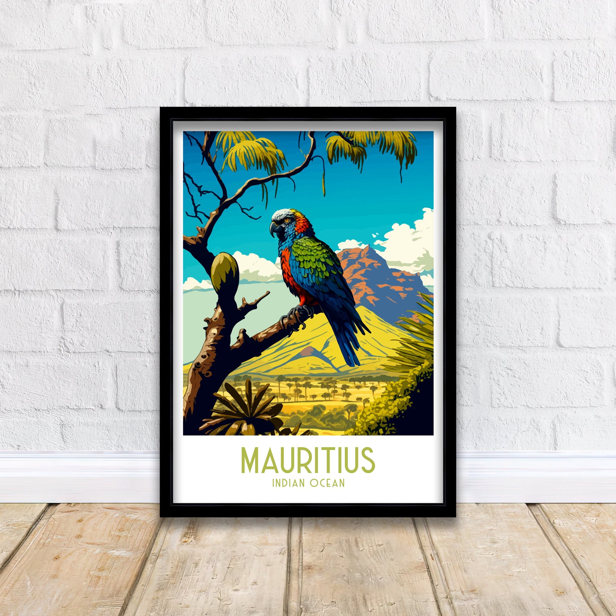 Mauritius Travel Poster | Exotic Island Art Print