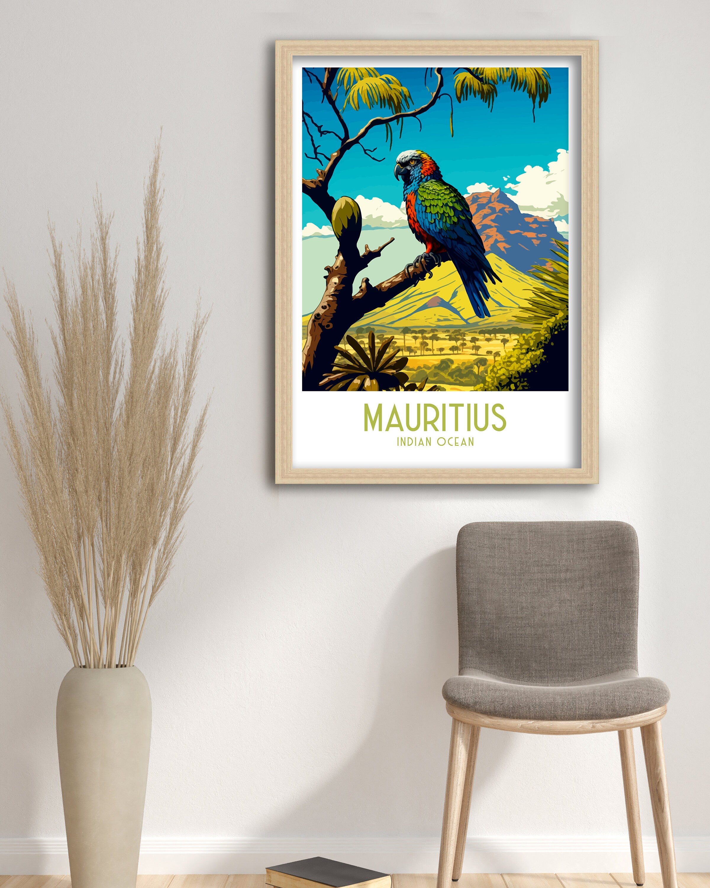 Mauritius Travel Poster | Exotic Island Art Print