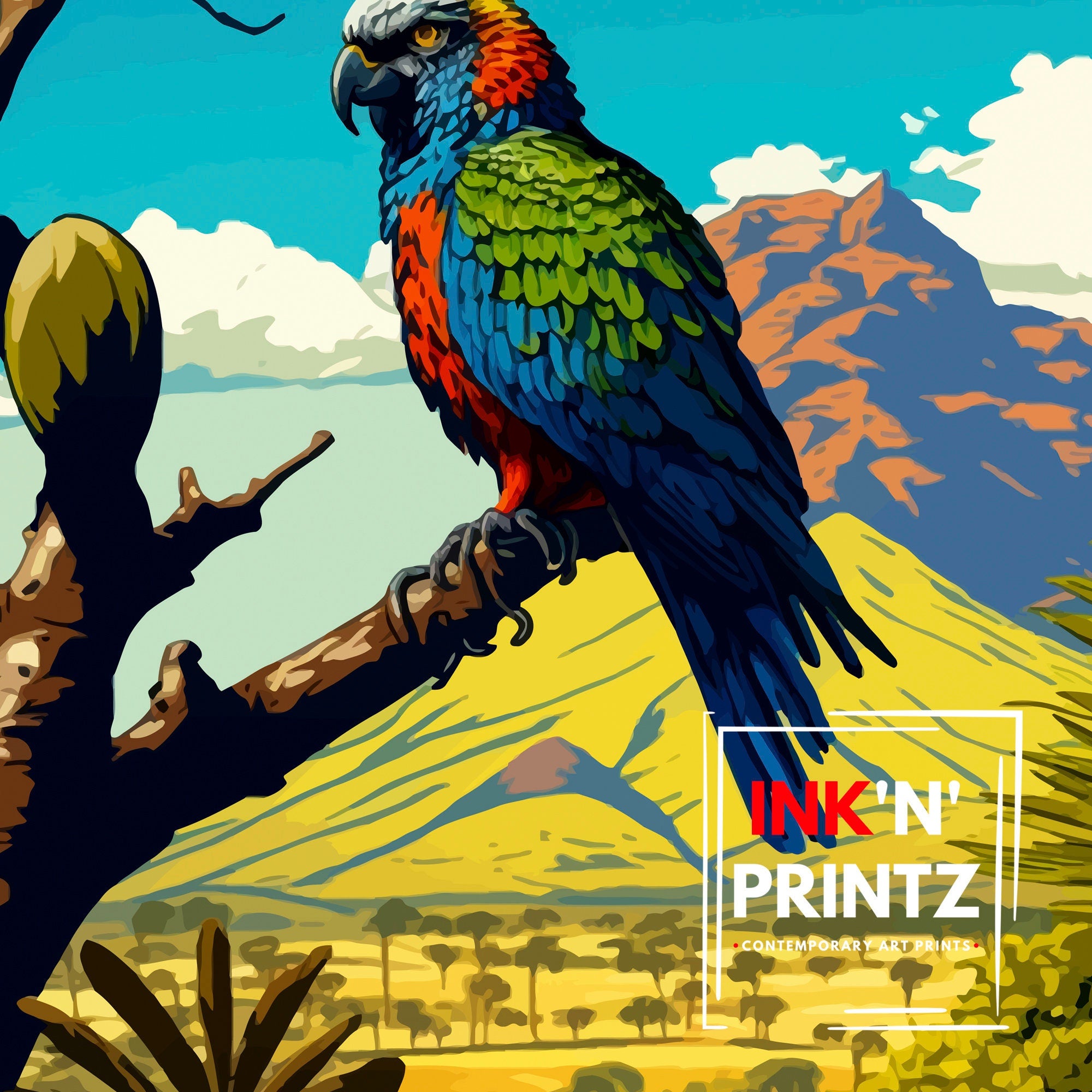 Mauritius Travel Poster | Exotic Island Art Print
