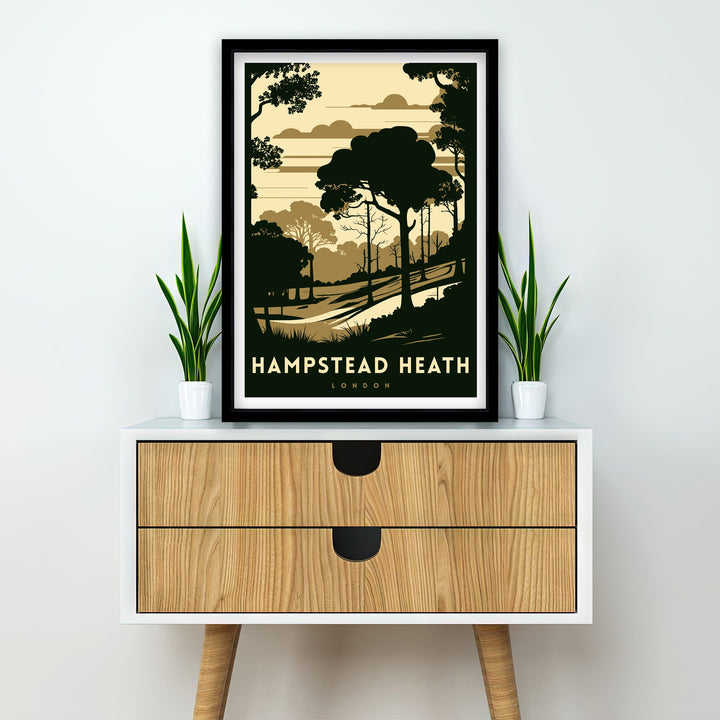 Hampstead Heath, Travel Poster, Art Poster , Wall Art, Art Poster, Travel Poster, London Art Poster