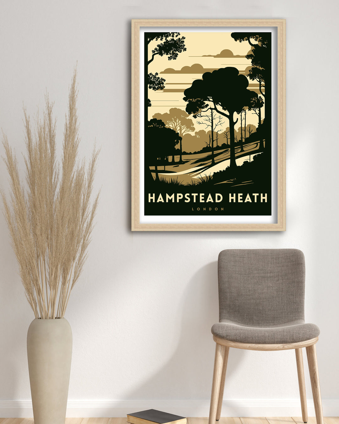 Hampstead Heath, Travel Poster, Art Poster , Wall Art, Art Poster, Travel Poster, London Art Poster