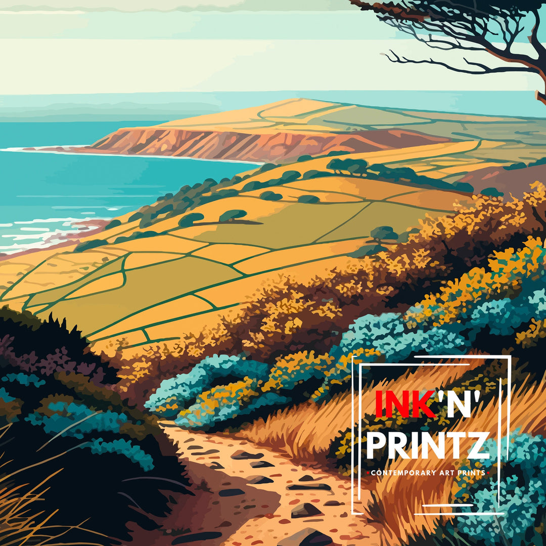 Quantock Hills Travel Poster