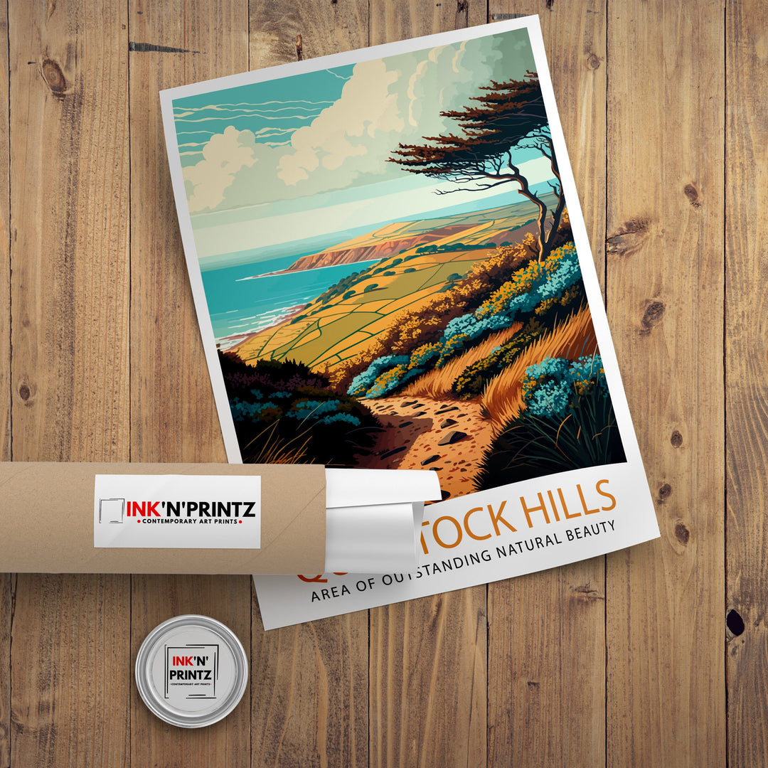 Quantock Hills Travel Poster