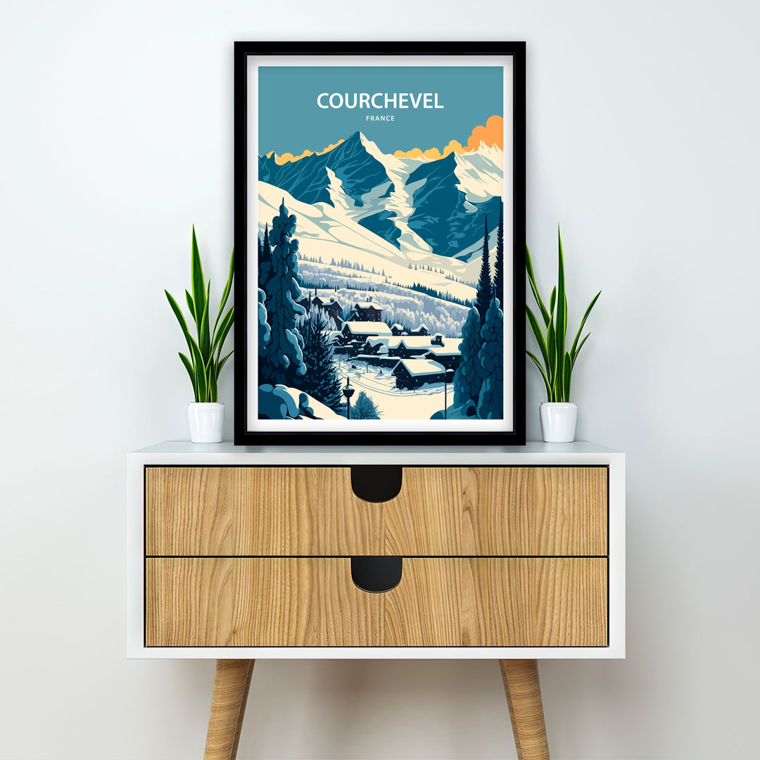 Courchevel Travel Poster