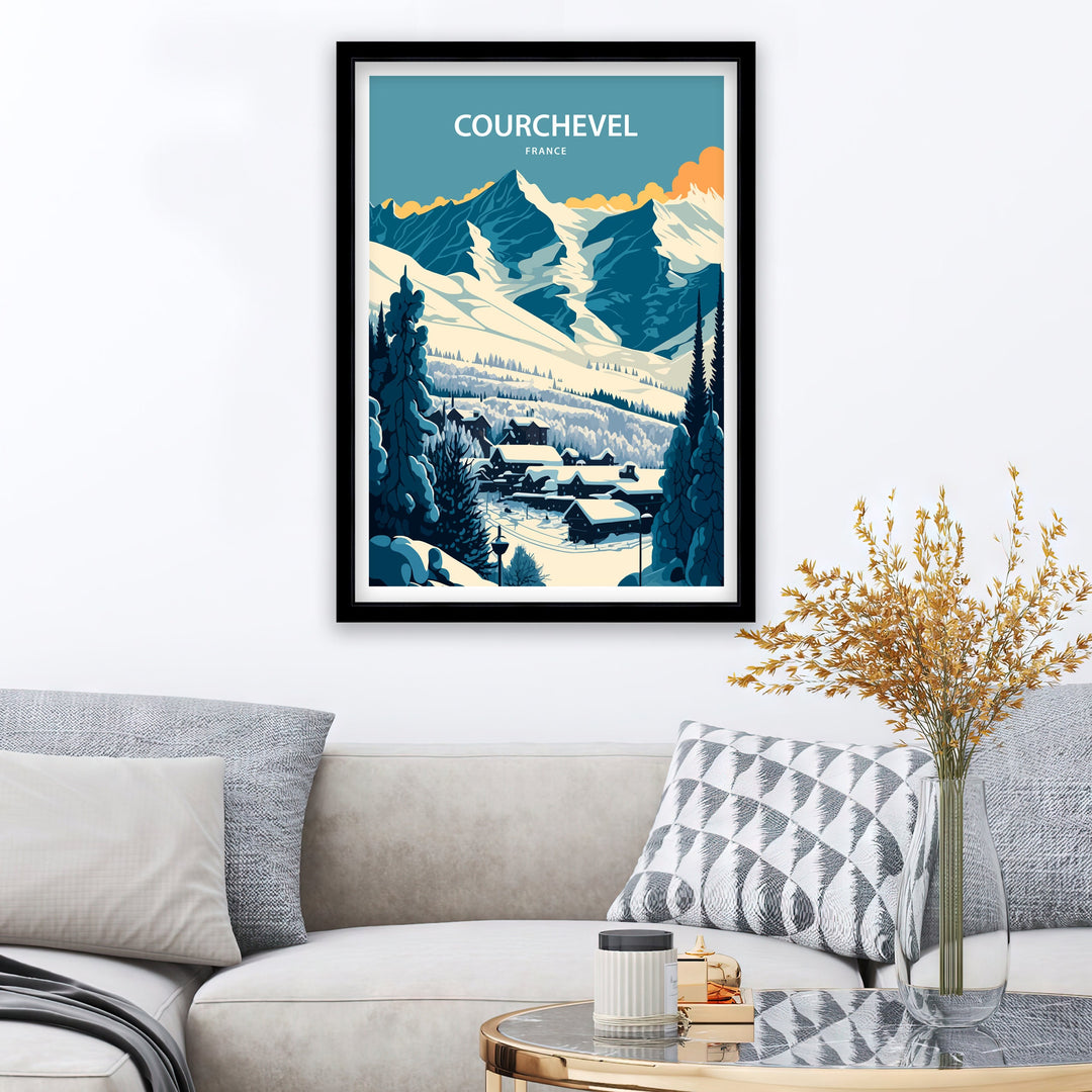 Courchevel Travel Poster