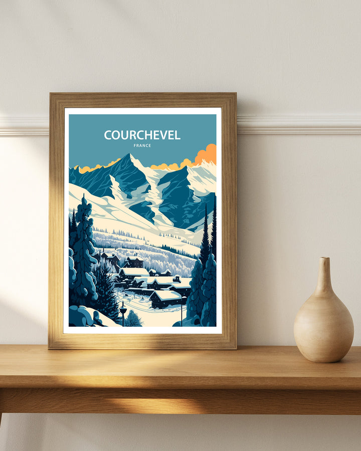 Courchevel Travel Poster