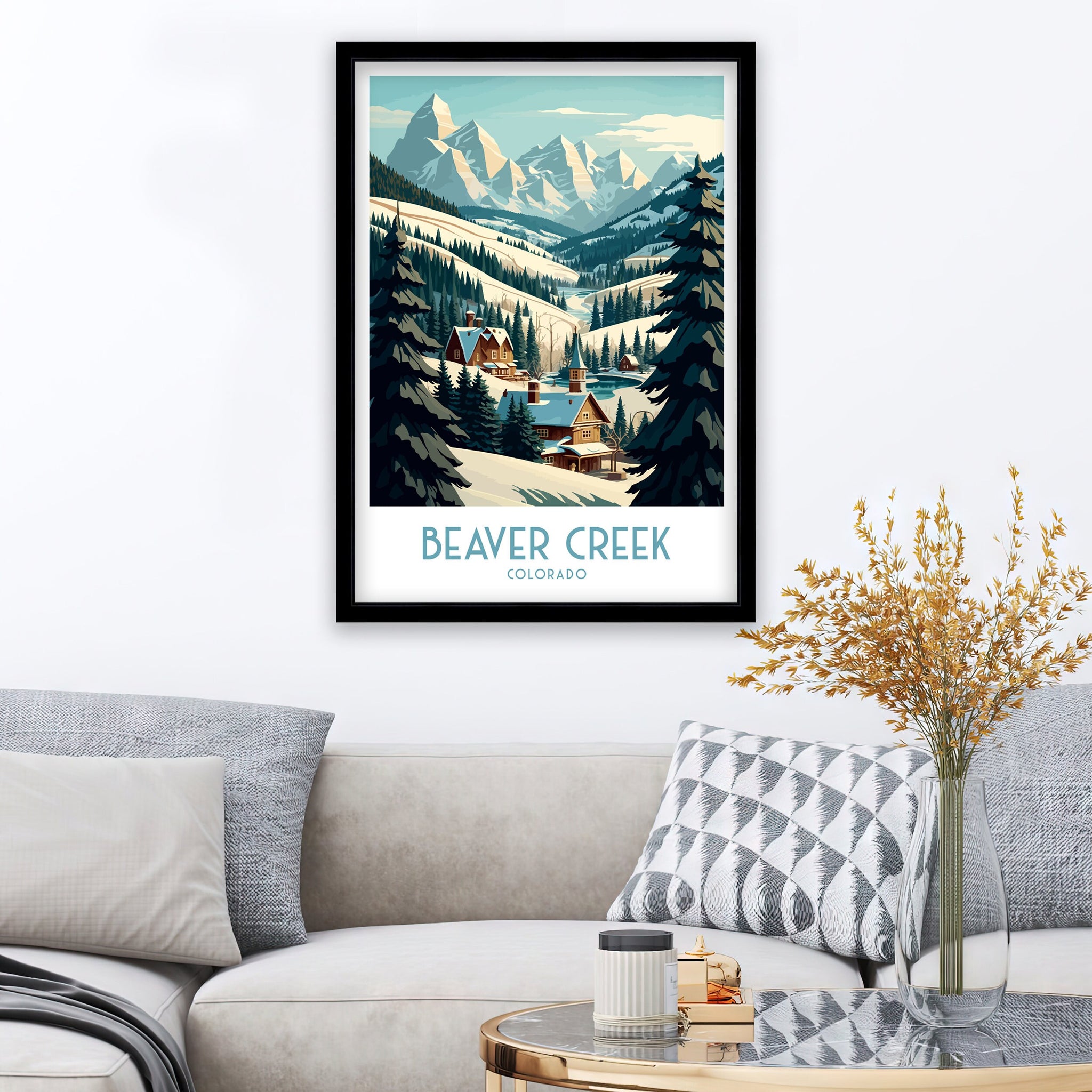 Beaver Creek Ski Resort Art Print | Colorado Travel Poster