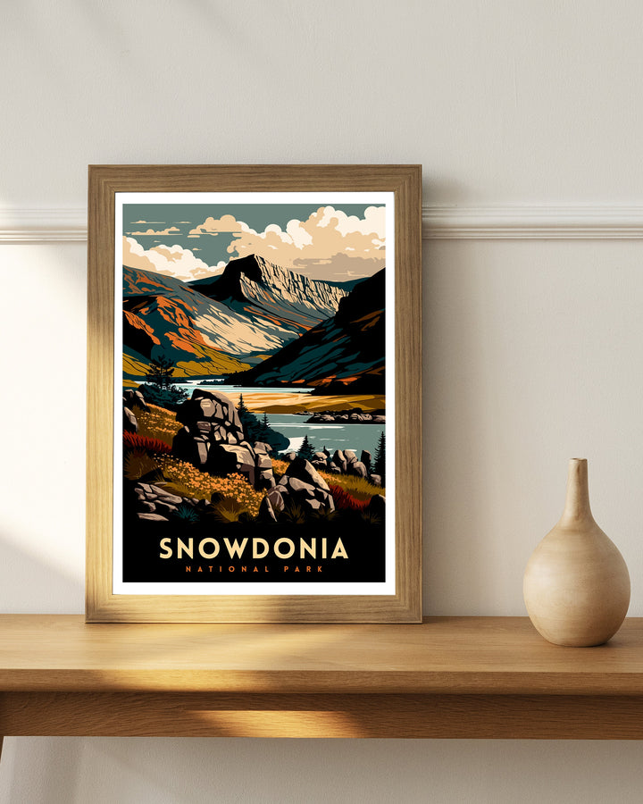 Snowdonia Travel Poster